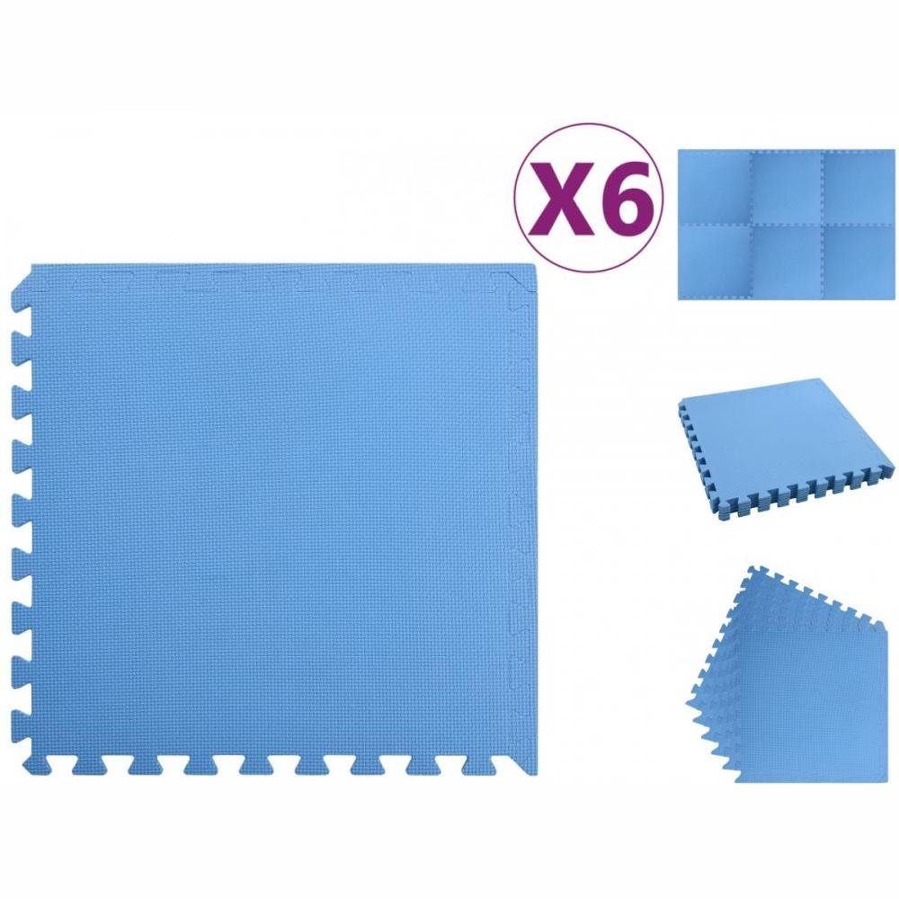 vidaXL Trainingsmatte Bodenmatten 6 Stk 2,16 m² EVA-Schaum Blau