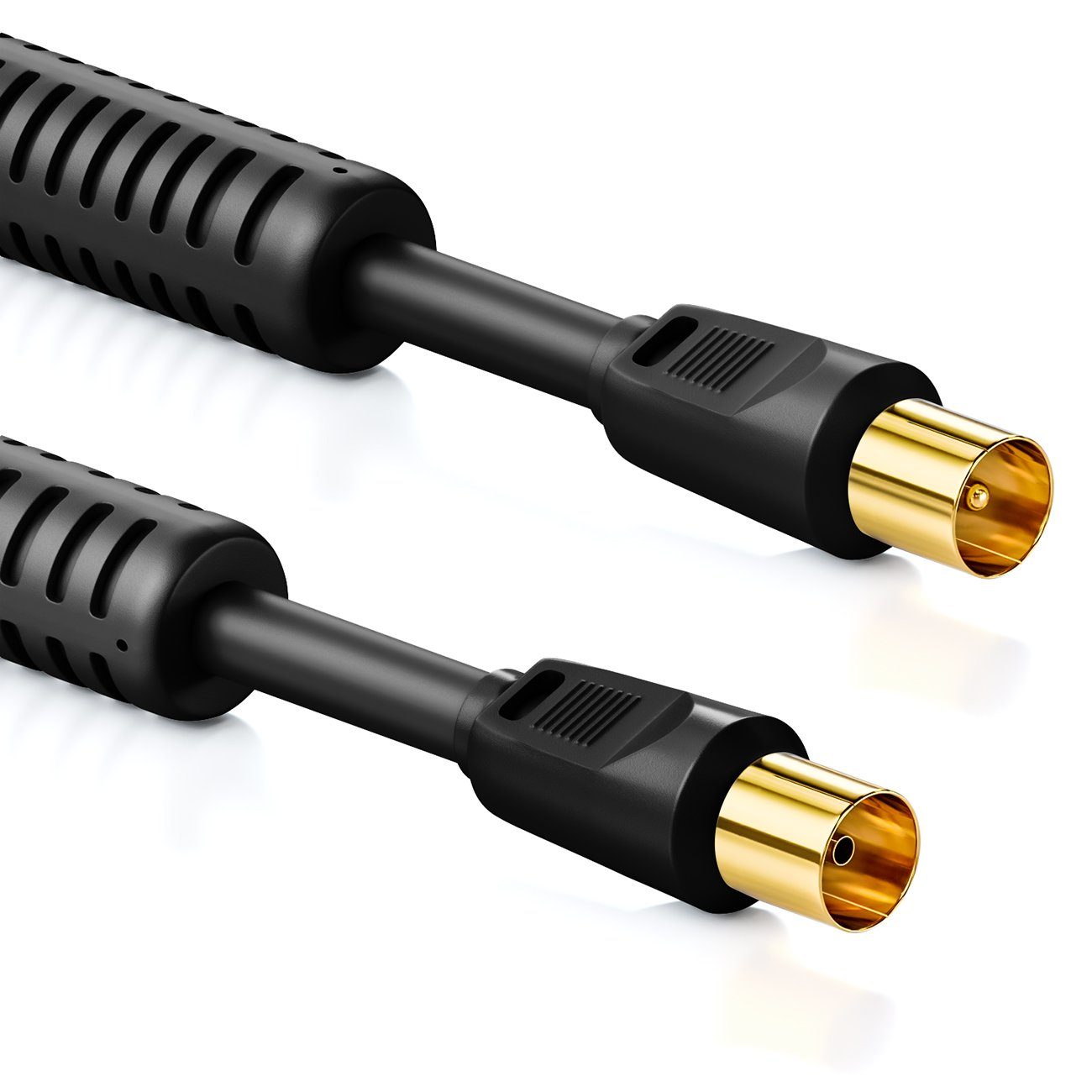 deleyCON deleyCON 1m TV Antennenkabel Koaxial Kabel HDTV DVB-T DVB-T2 Radio TV-Kabel