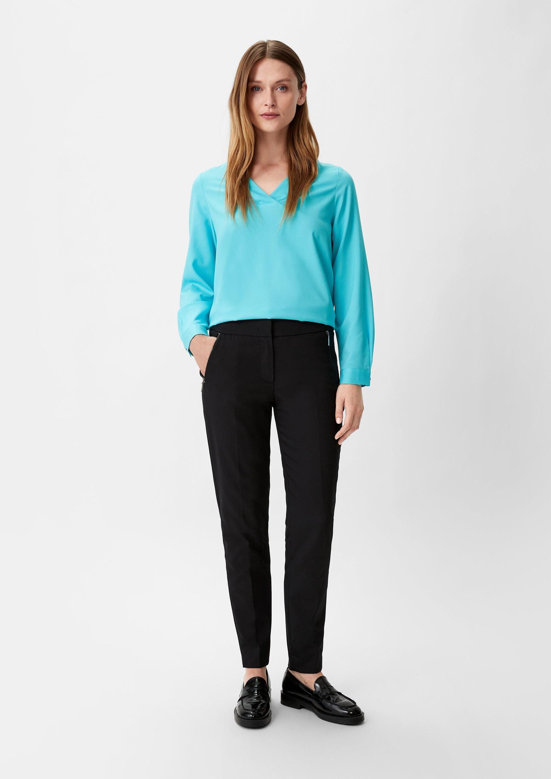 comma Chinos Hose Regular: Hose mit Bügelfalten