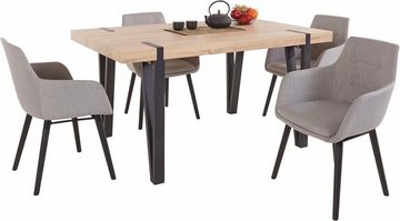 Home affaire Essgruppe Sanchez und Bradford, (Set, 5-tlg), mit Tisch, Breite 150 cm