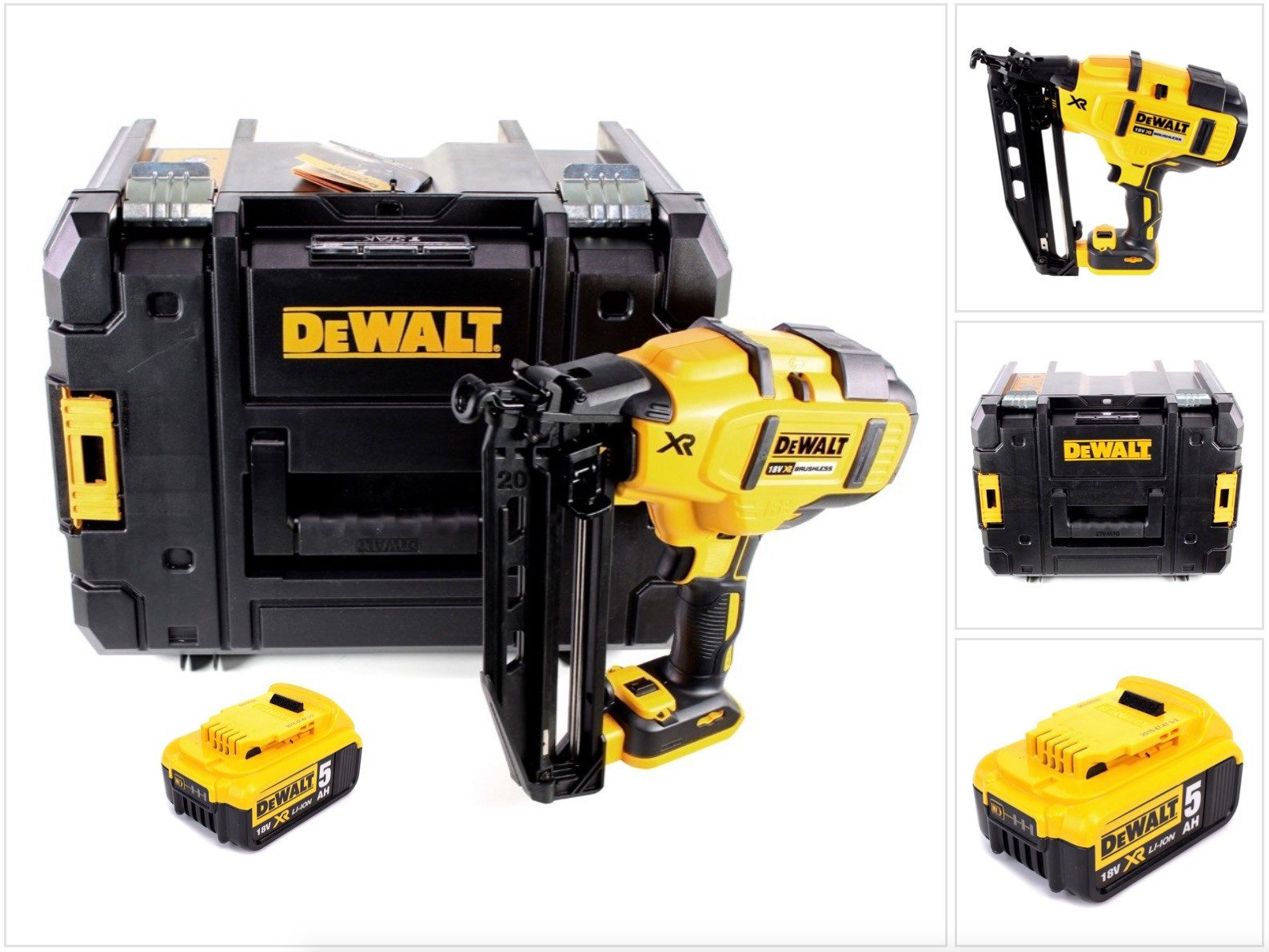 DeWalt Nagler DCN 660 NT Akku 18V 32 - 63mm Brushless + 1x Akku 5,0Ah + Koffer