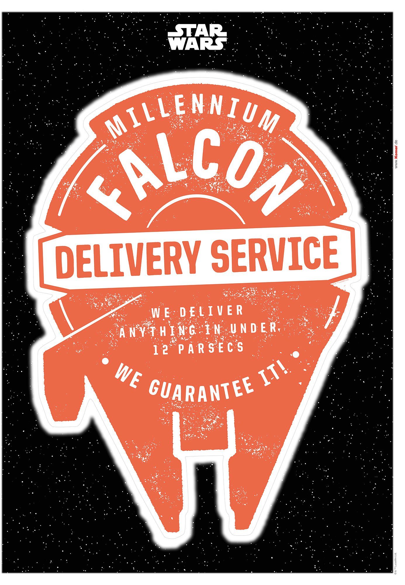 Komar Wandtattoo Star Wars Delivery Service - Размер 50 x 70 cm (1 St), selbstklebend, Wandsticker, Kinderzimmer