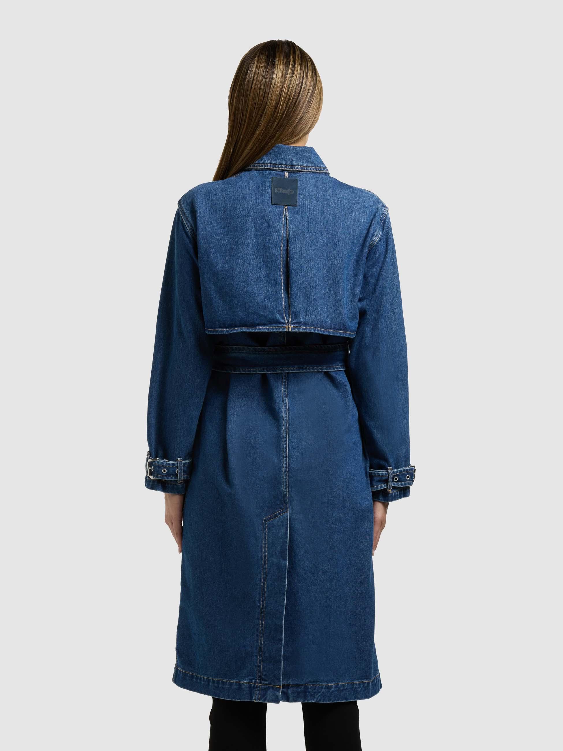 khujo Langmantel Hera Trenchcoat aus Jeans