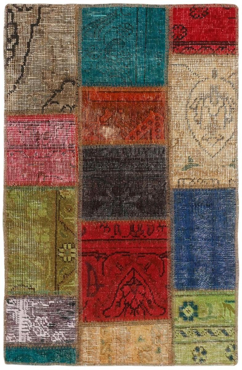 5 Höhe: mm 59x91 / Nain Moderner Perserteppich, Trading, Handgeknüpfter Patchwork Orientteppich rechteckig, Orientteppich