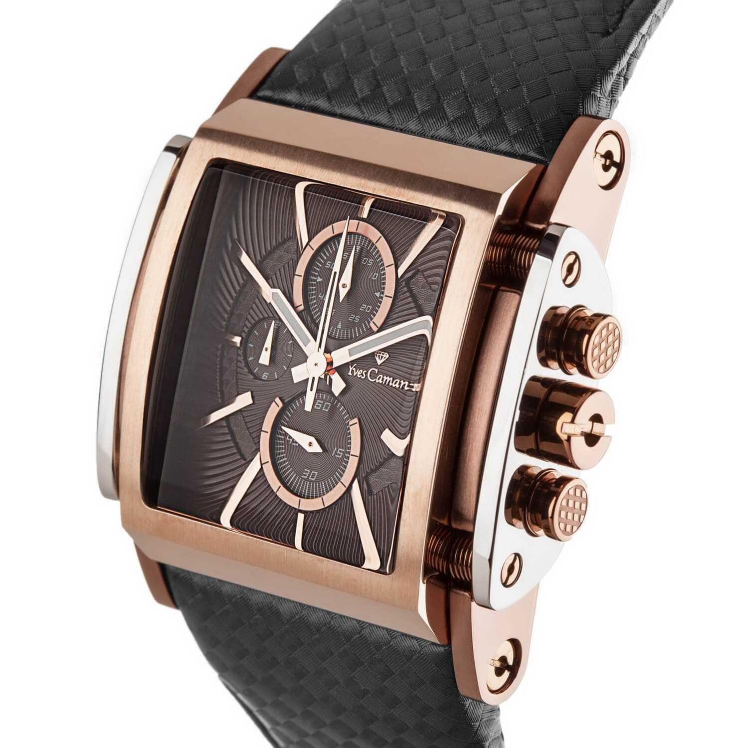 Yves Camani Quarzuhr ESCAUT ROSEGOLD COFFEE