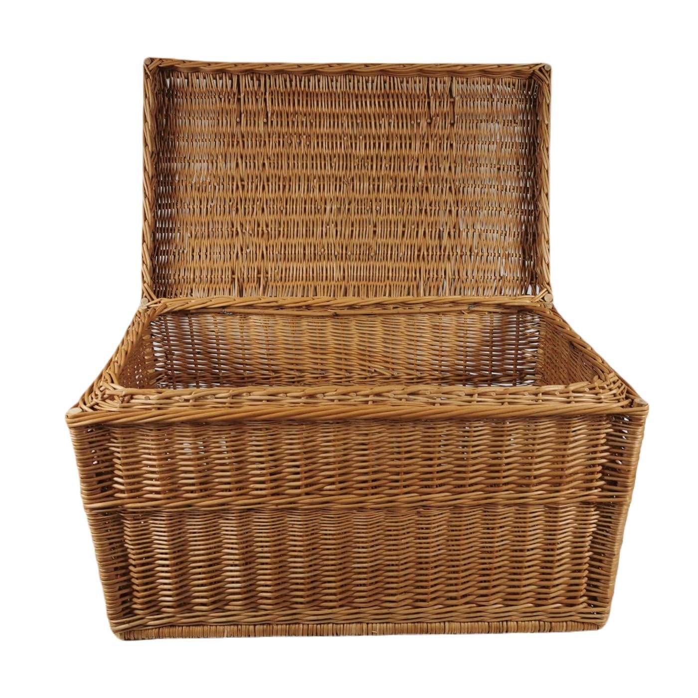 natuleo by pokuc Truhe Truhe mit Deckel aus Weide braun natur 90x54x50 cm günstig online kaufen