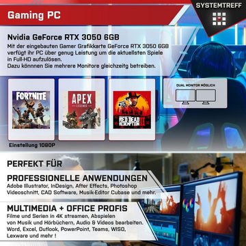 SYSTEMTREFF Basic Gaming-PC (Intel Core i5 12400, GeForce RTX 3050, 16 GB RAM, 512 GB SSD, Luftkühlung, Windows 11, WLAN)