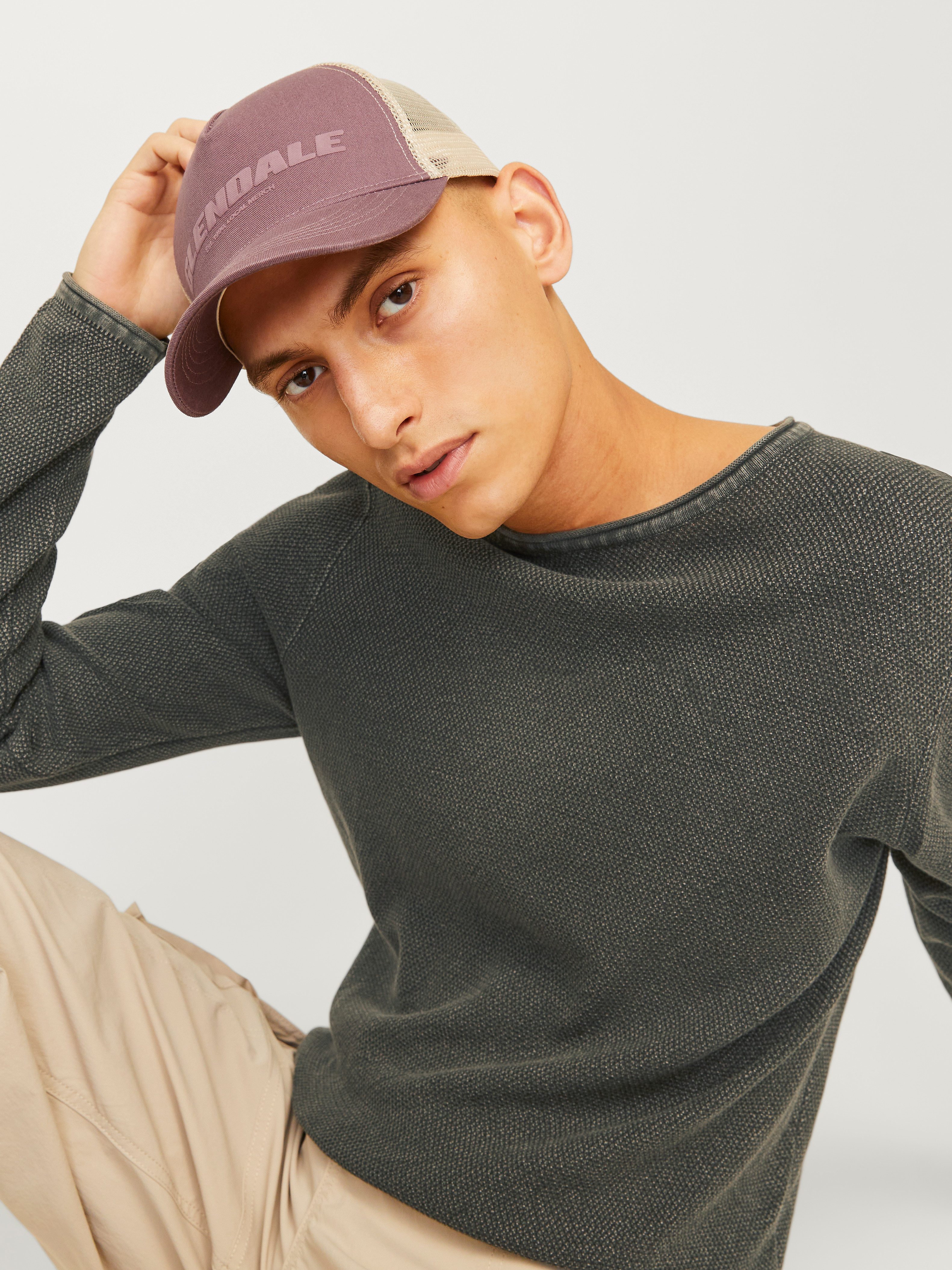 Jack & Jones Rundhalspullover JJDEAN KNIT CREW NECK AW24 in gewaschener Optik