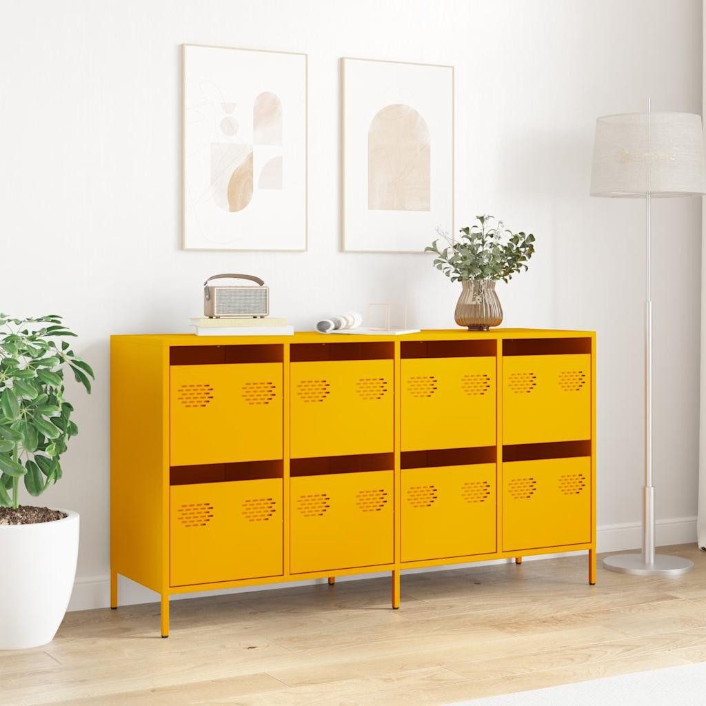 vidaXL Sideboard Sideboard Senfgelb 135x39x73,5 cm Kaltgewalzter Stahl (1 S günstig online kaufen