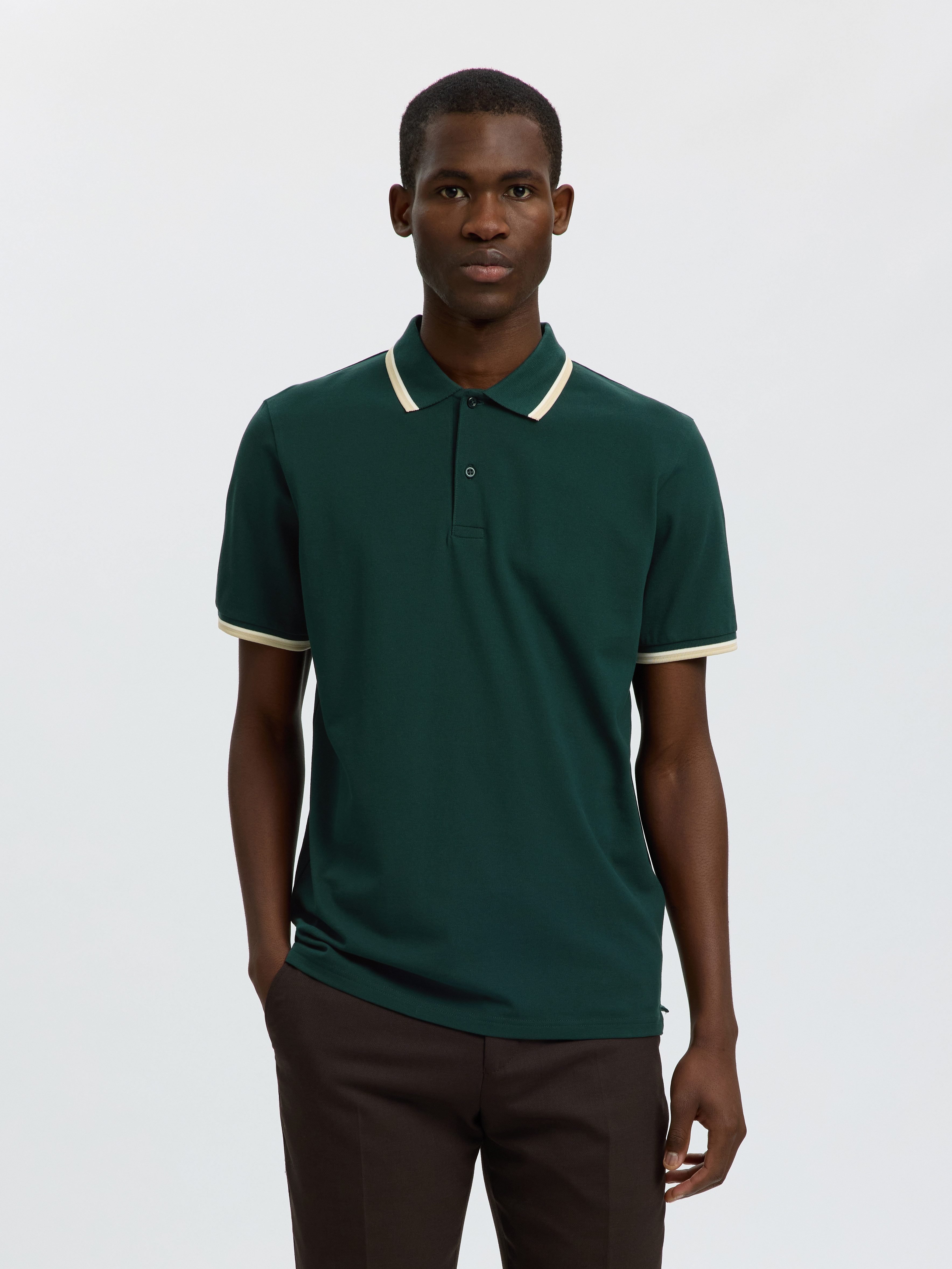 Selected Poloshirt SLHSLIM-ATLAS SPORT SS POLO Baumwollmischung, slim fit