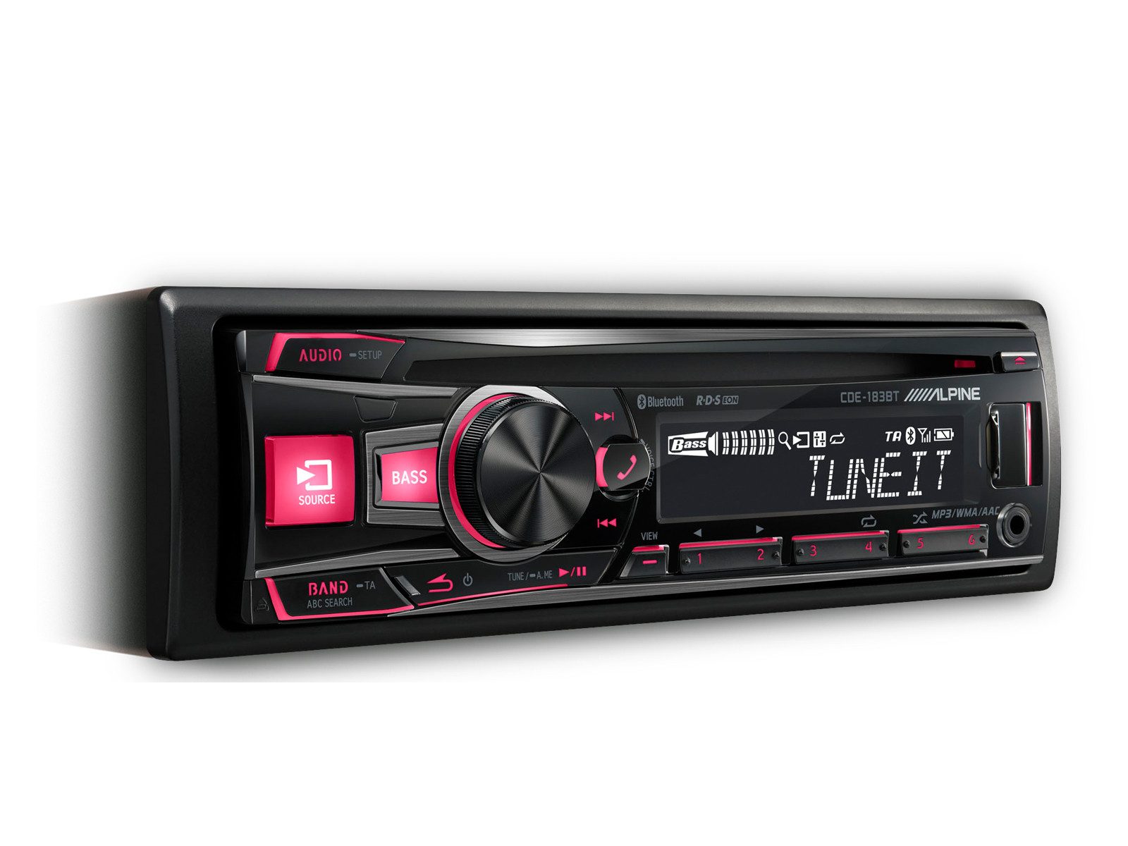 ALPINE UTE-204DAB Bluetooth DAB USB MP3 1-DIN Autoradio (RDS, Abnehmbares Bedienteil, AM/FM Radio, Animiertes Display, Bluetooth, DAB+, Eingebauter Equalizer, Freisprecheinrichtung, 1 DIN, Freisprecheinrichtung, Bluetooth)
