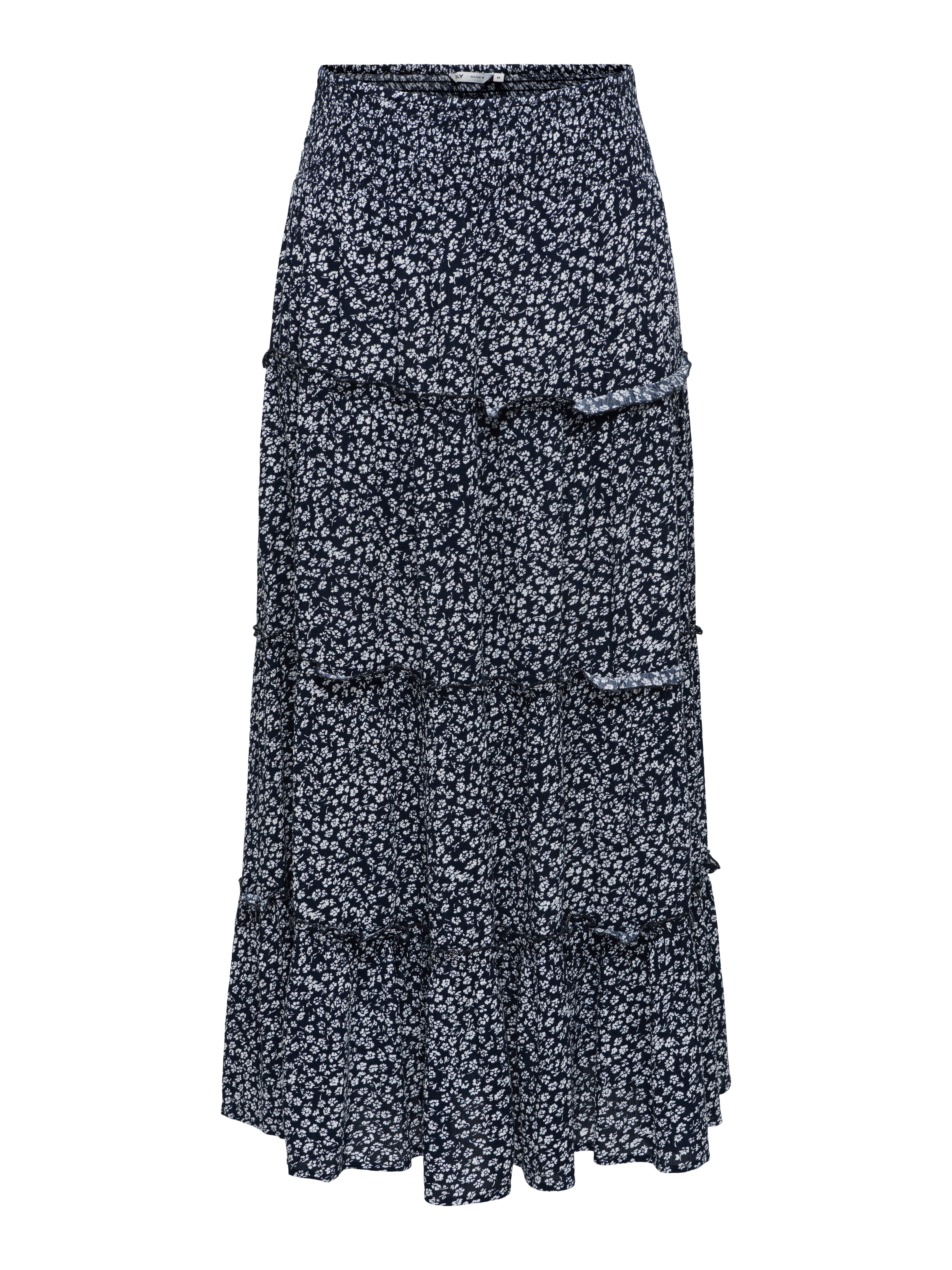 ONLY Maxirock ONLFERNANDA LIFE LAYRED LONG SKIRT NOOS Viskose, gesmoktes Bü günstig online kaufen