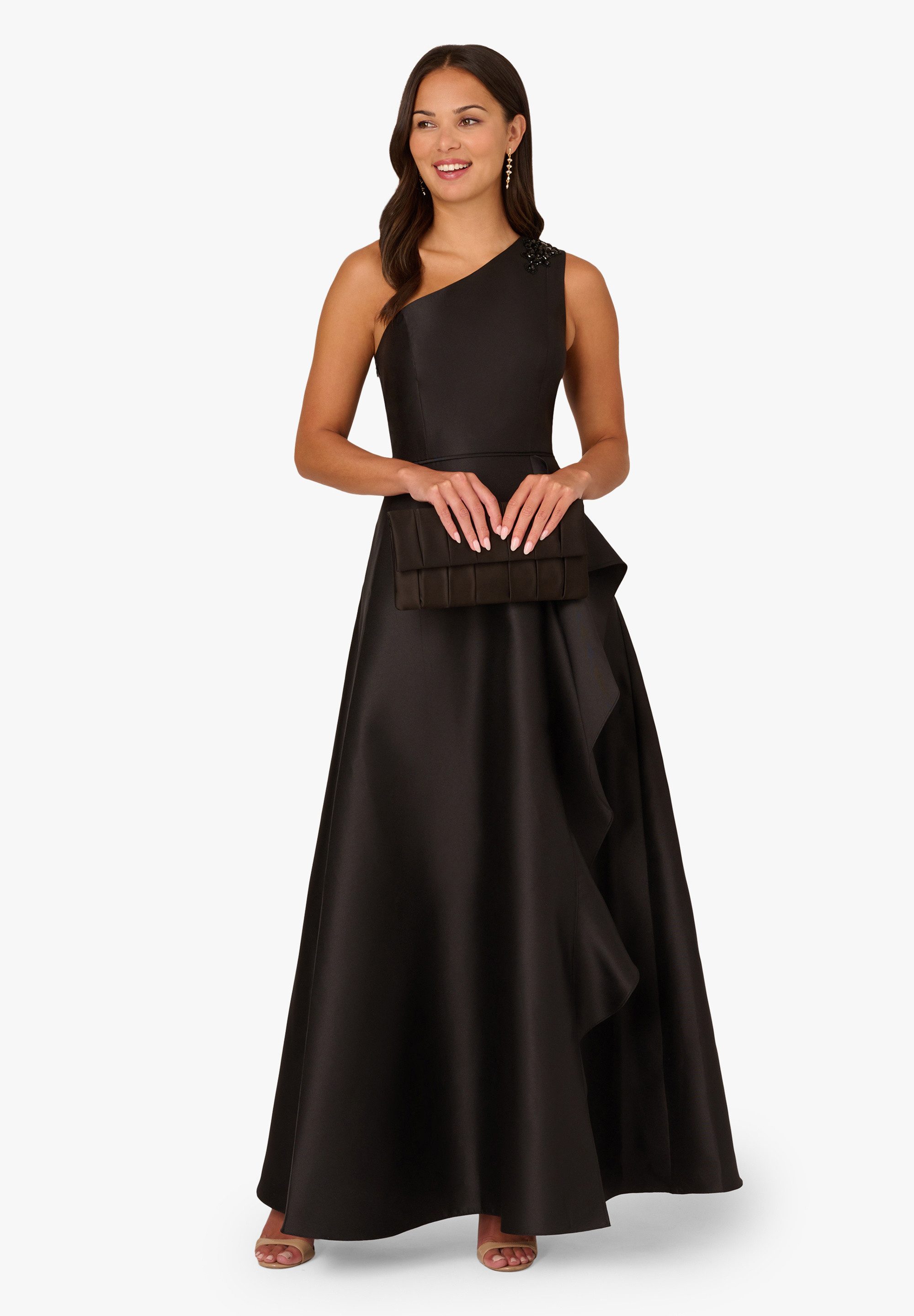 Adrianna Papell Abendkleid One Shoulder Mikado Gown Glamourös, fließend, elegantes Finish – Bild 3 von 5