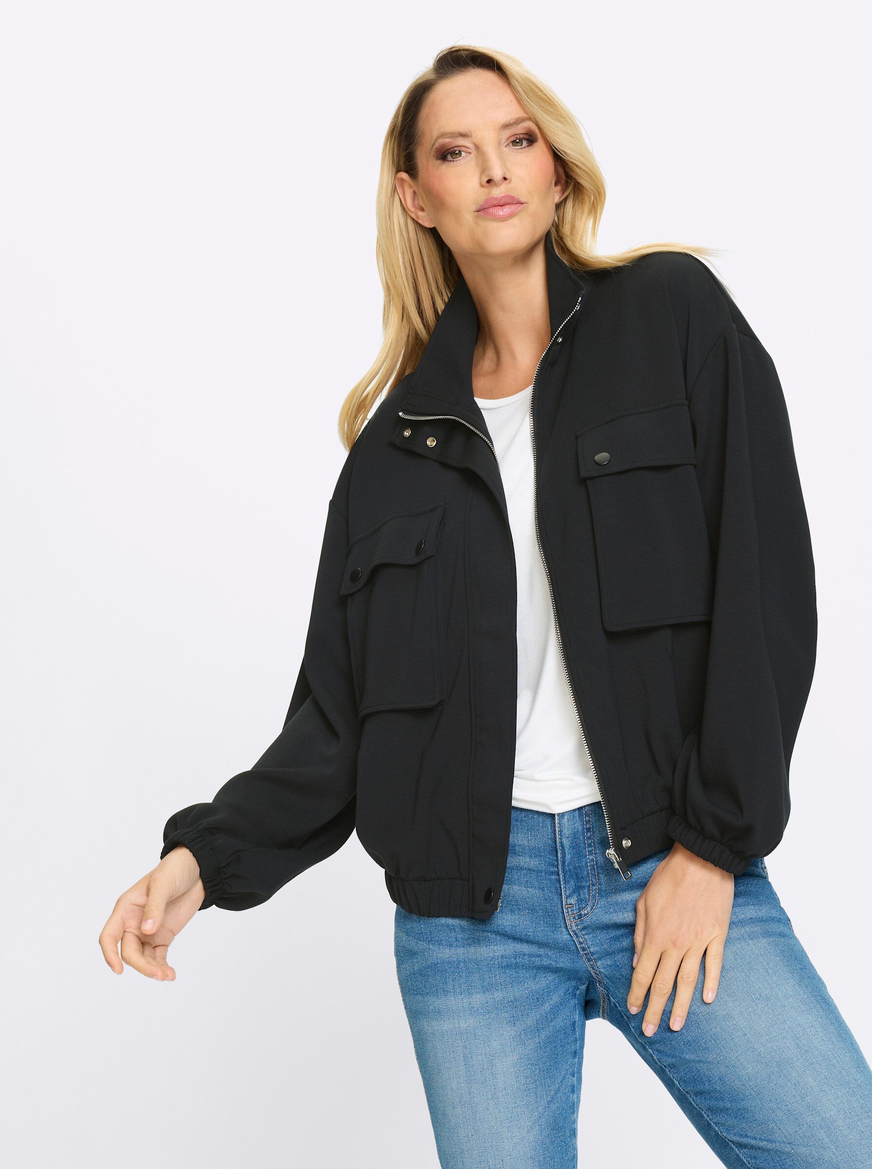 heine Shirtjacke Jersey-Jacke Langarm Jersey – Bild 2 von 5