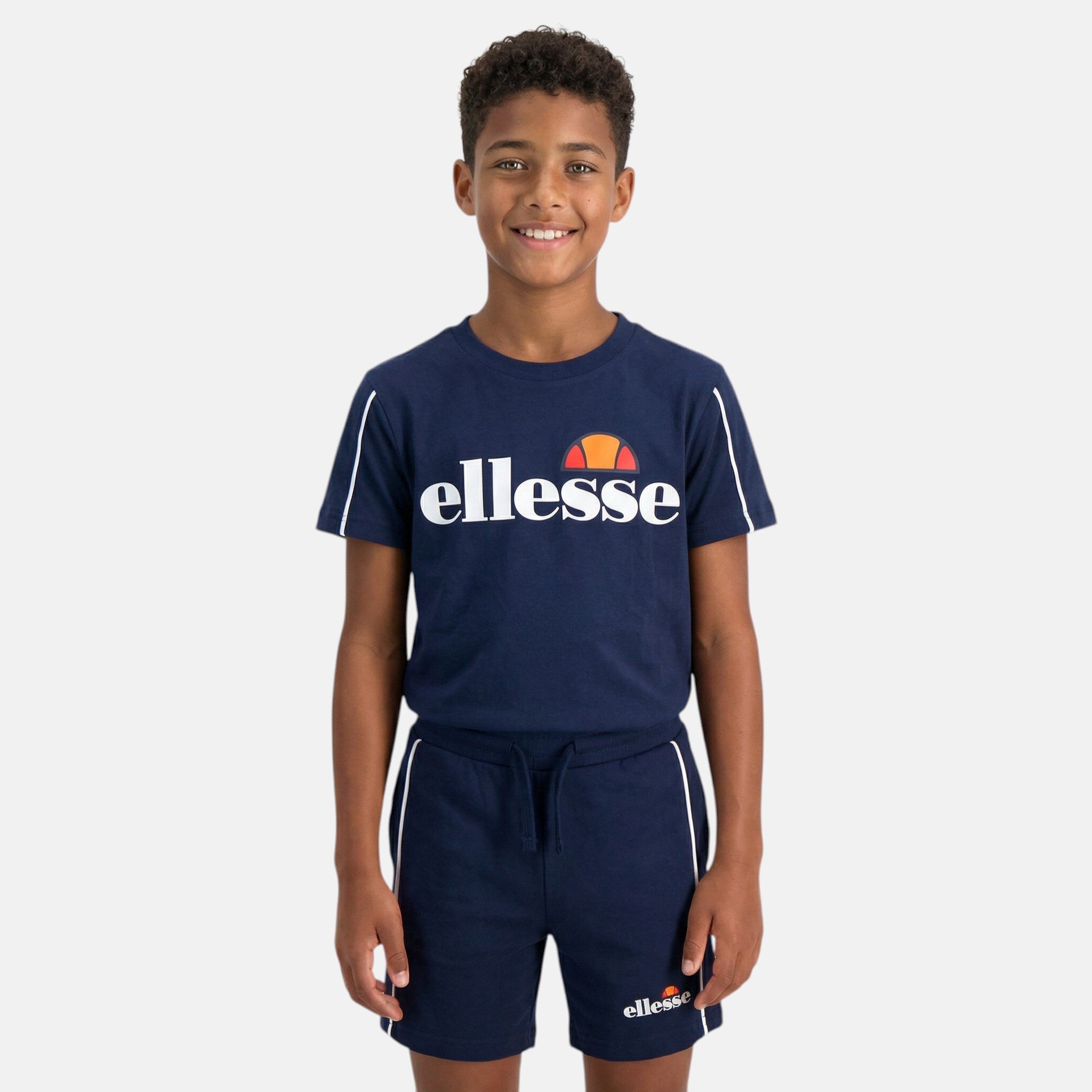 Ellesse Shirt & Shorts Ellesse Kinder Set 3-teilig Shorts & 2 T-Shirts Sport Freizeit (Set, Kurze Sporthose + Sportshirts 2x) Set 3 Teile Sportanzug Jungen und Mädchen