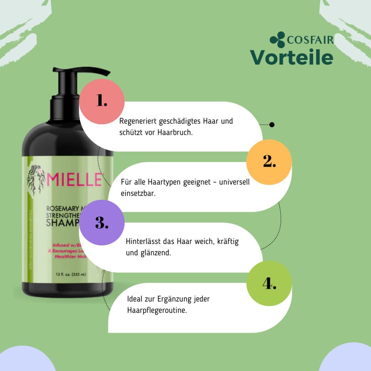 Mielle Organics Haarshampoo Mielle Rosemary Mint Strengthening Shampoo 355ml