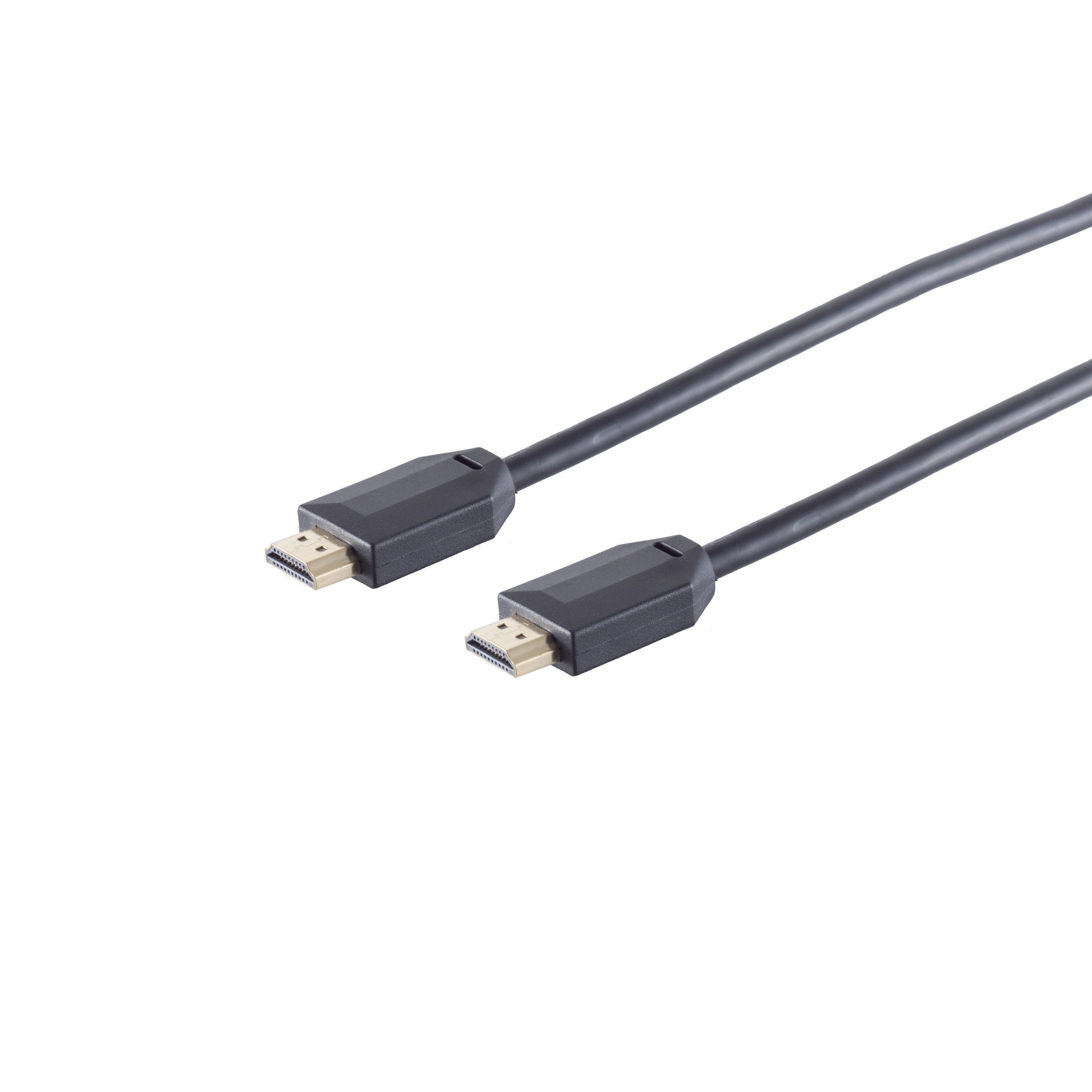 S-Conn Ultra HDMI Kabel, 10K, PVC, schwarz, 1m HDMI-Kabel, (100 cm)