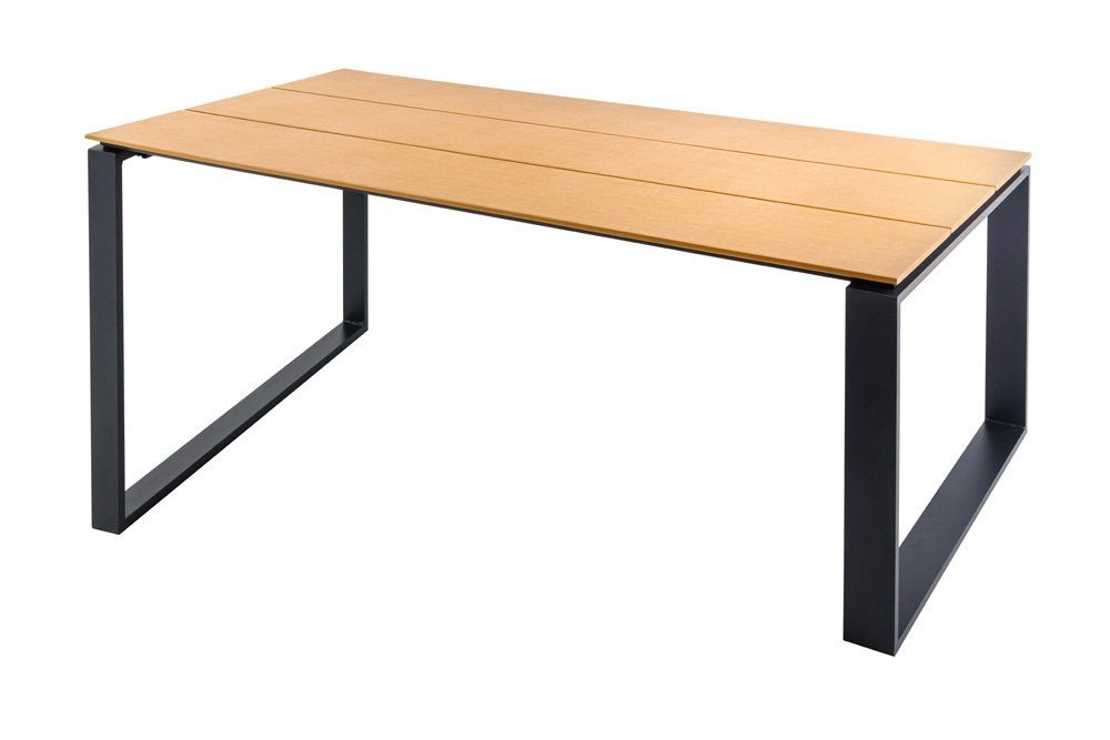 riess-ambiente Gartentisch FLOATING 210cm natur / schwarz (Einzelartikel, 1-St), Garten · Metall · Outdoor · Terrasse · Industrial Design