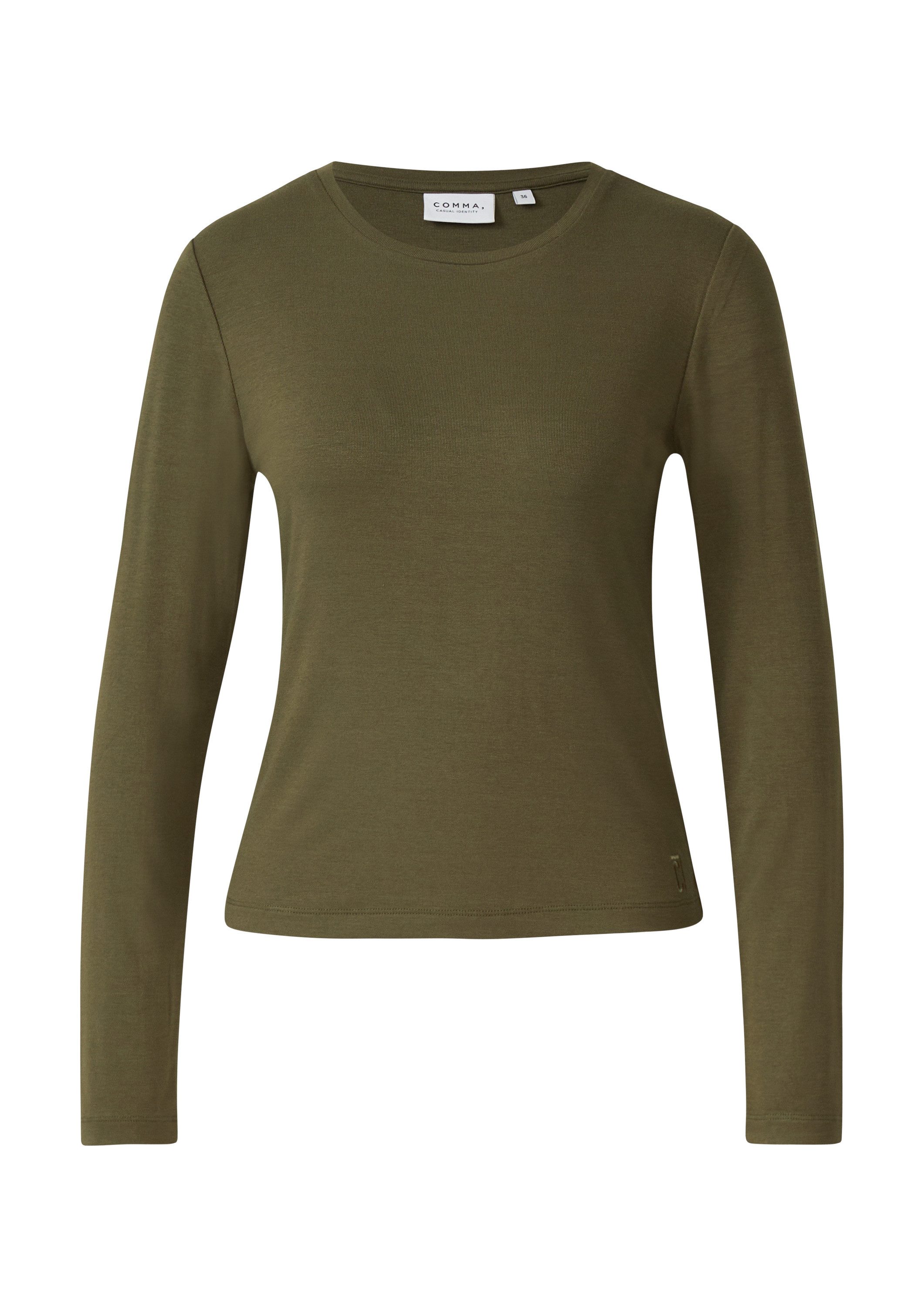 comma Langarmshirt T-Shirt Schmales Longsleeve günstig online kaufen