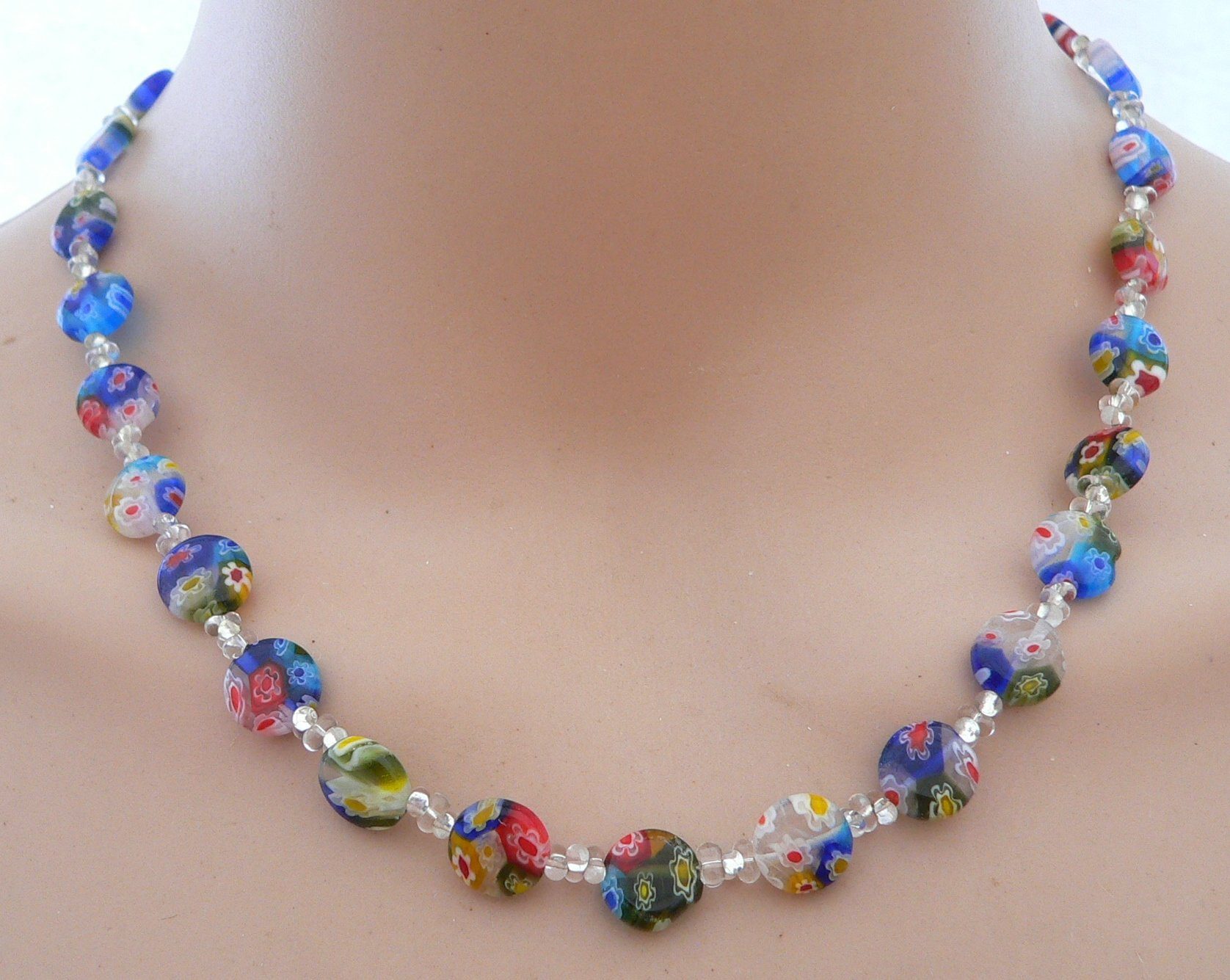 traumschmuck Kette ohne Anhänger 202j Halskette Murano Art Millefiori Glas günstig online kaufen