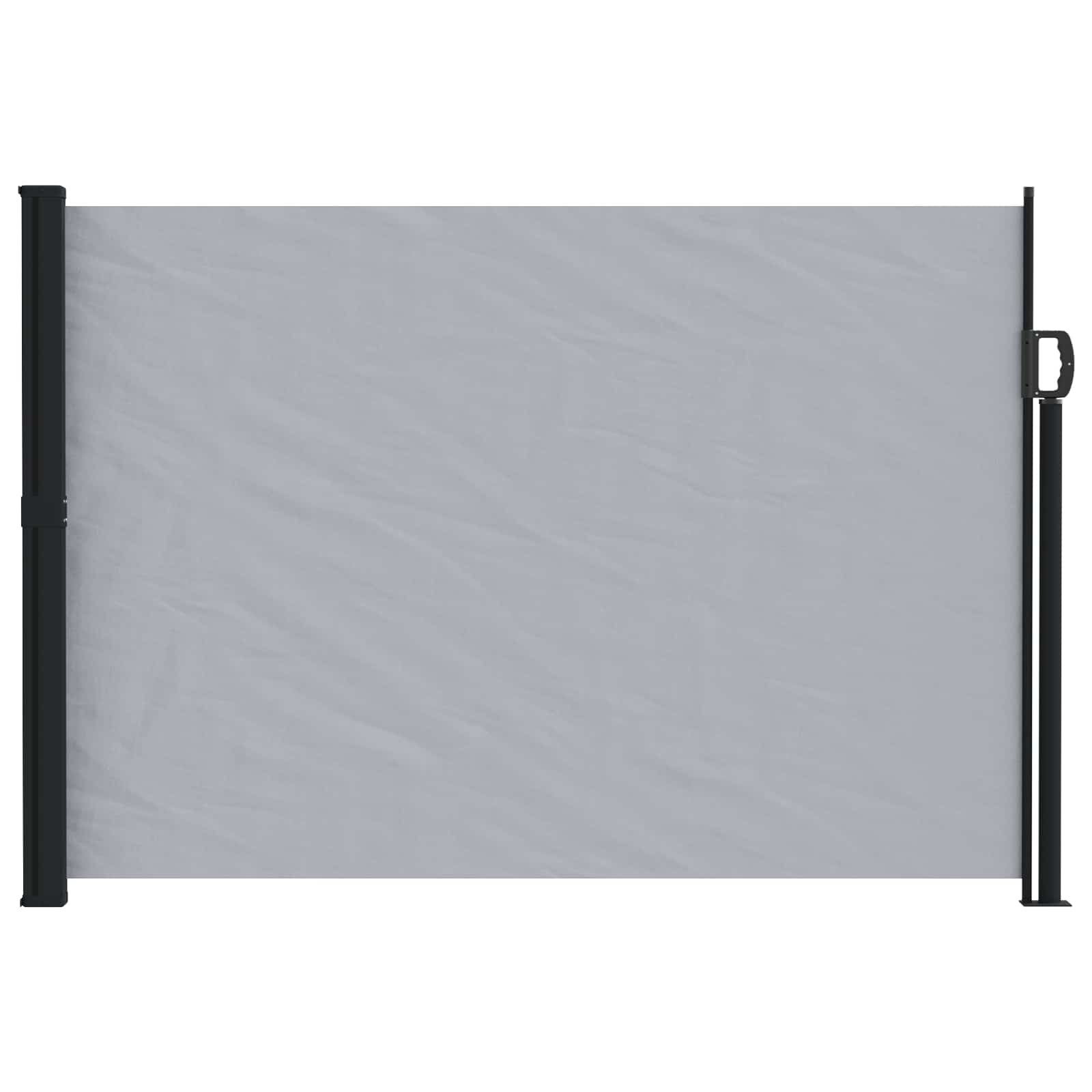 vidaXL Seitenmarkise Ausziehbares Seitenmarkise Grau 500 x 120 cm Polyester (1-St)