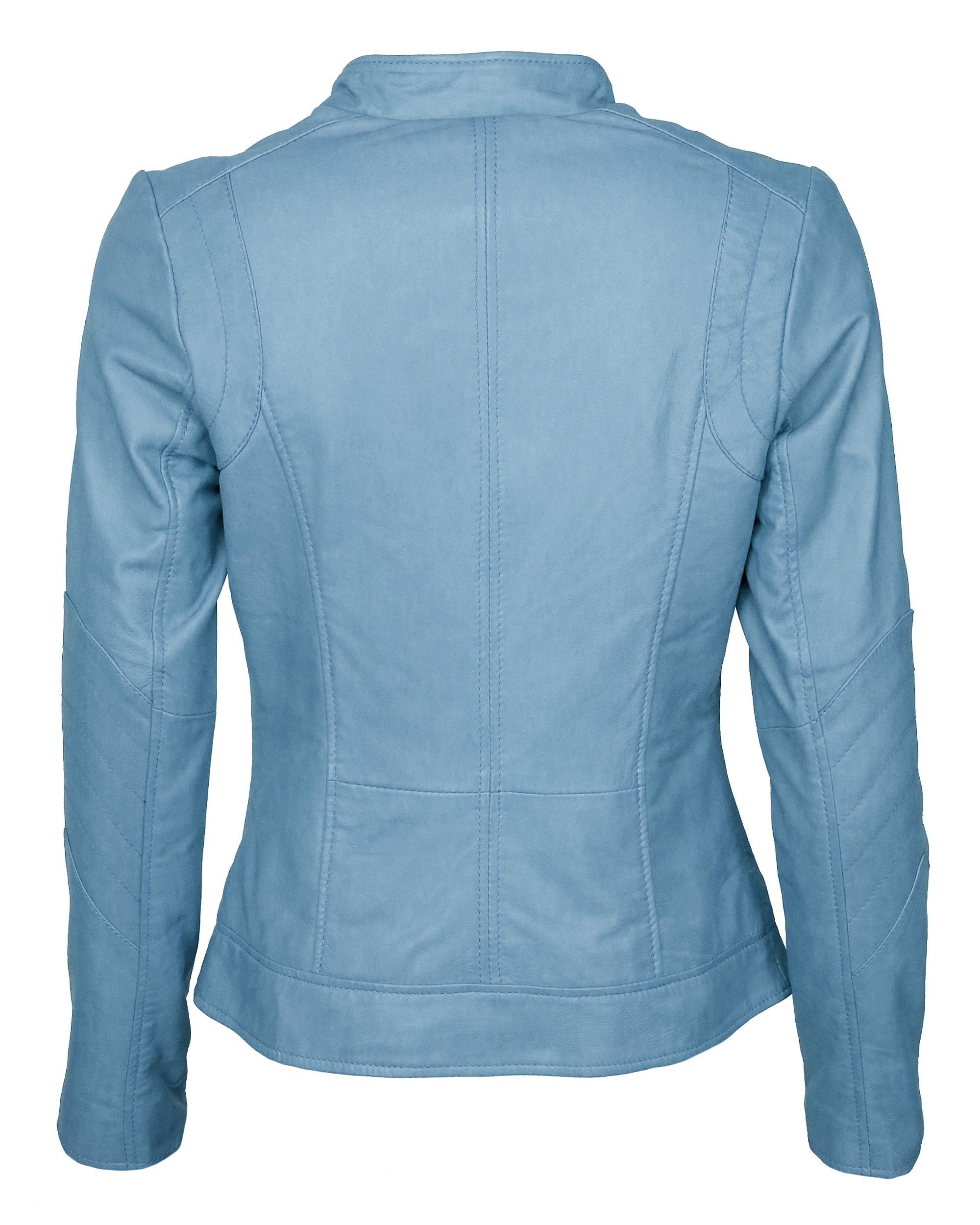 Marcie Lederjacke lightblue Maze