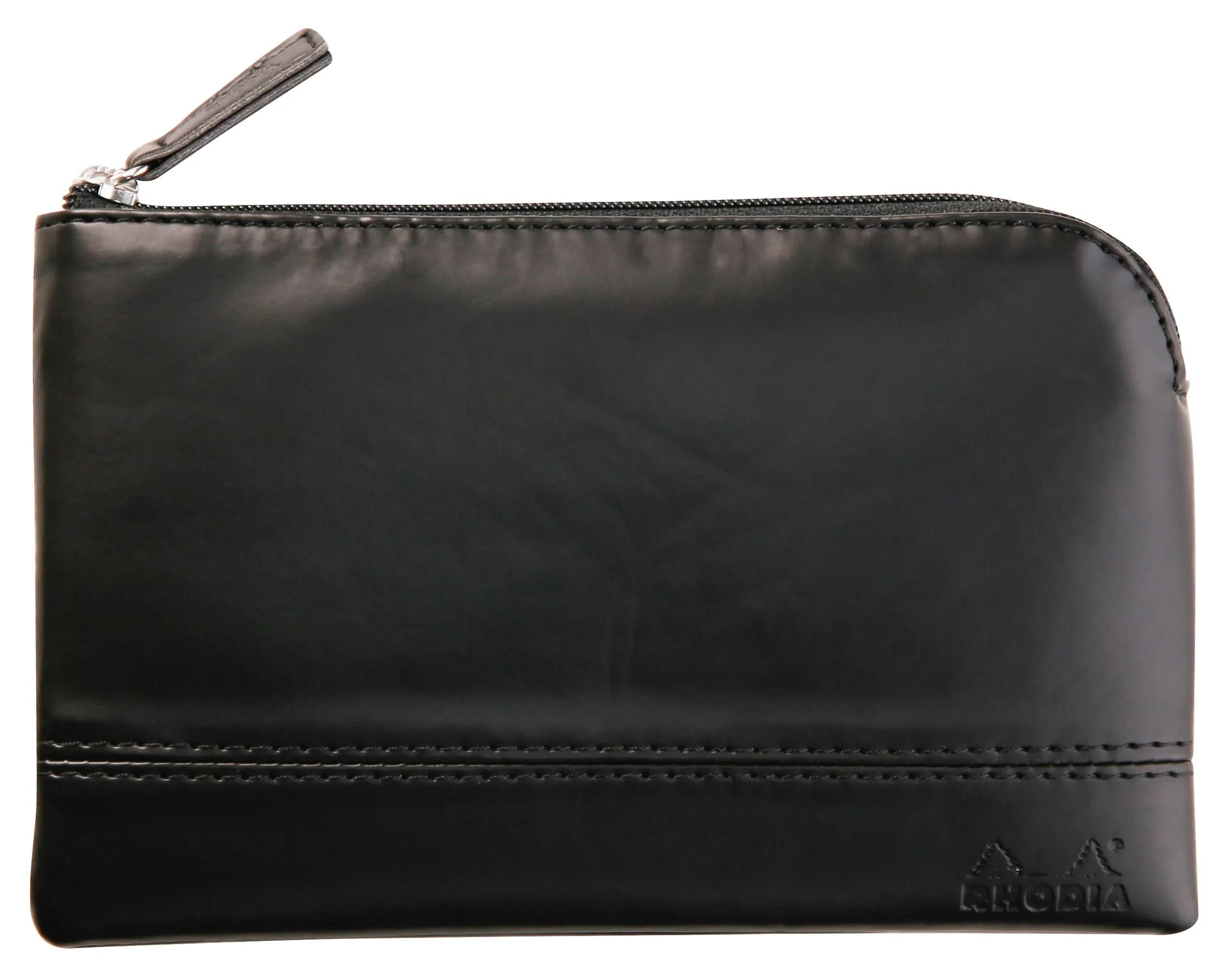 EXACOMPTA Organizer Etui aus Kunstleder Reißverschluss, 11x17 cm Schwarz 116523C, Rhodia, Blöcke, Hefte und Notizbücher