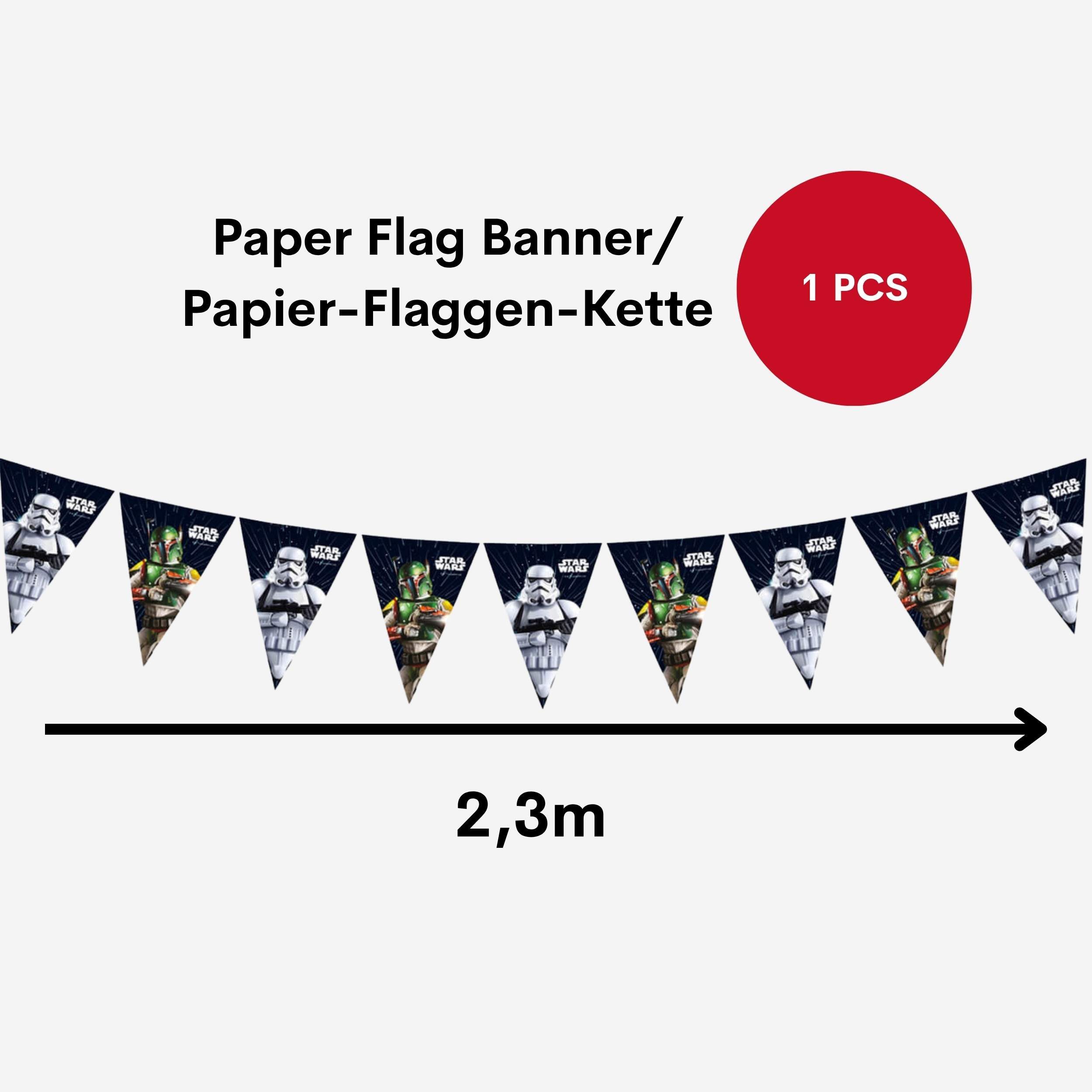 Procos Einweggeschirr-Set 16-tlg. Star Wars Galaxy Partyset für Kindergeburtstag, 6 Personen