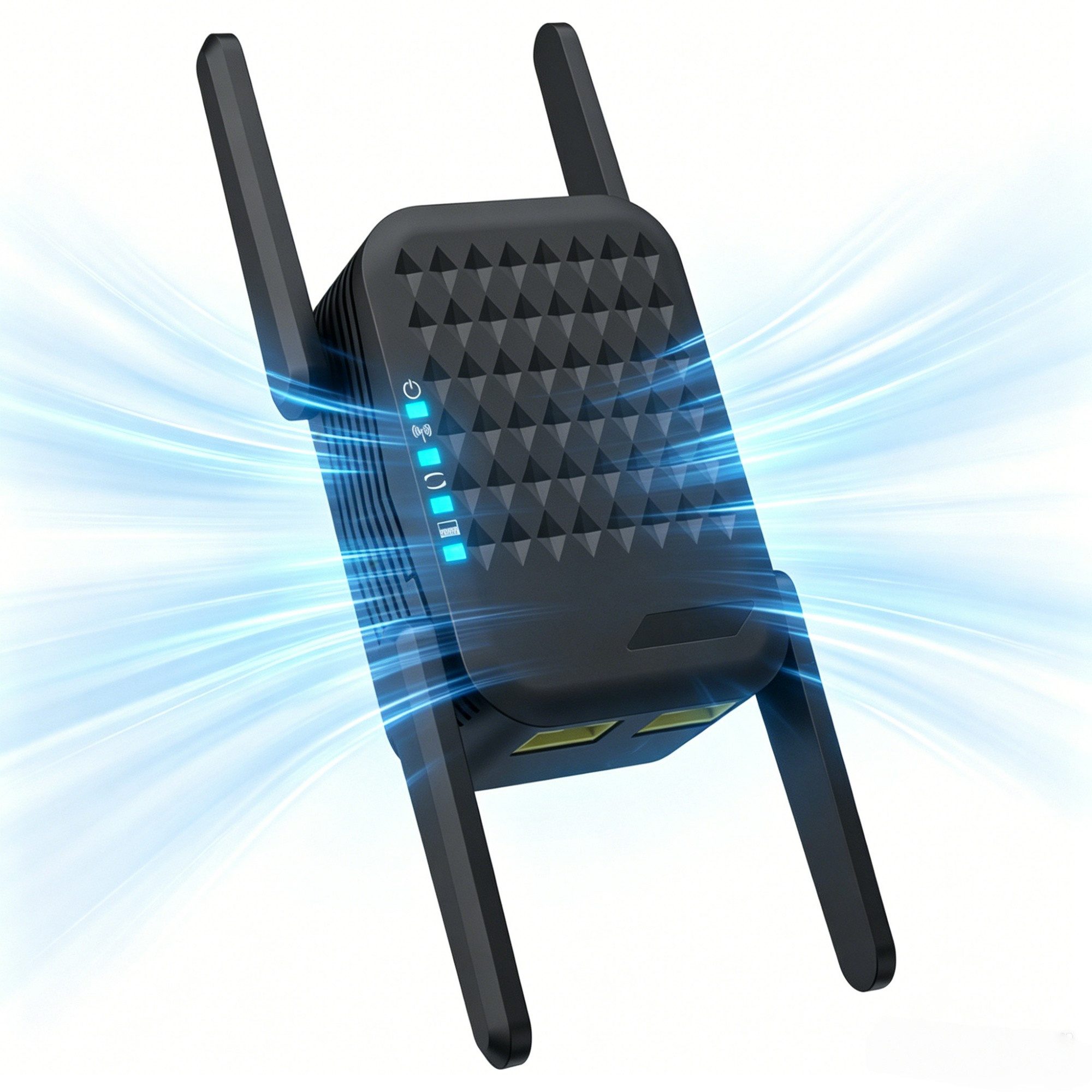 Vornix WLAN Verstärker, 1200 Mbit/s WiFi Repeater WLAN-Repeater, Dual Band 5GHz + 2.4GHz, WiFi Verstärker deckt bis zu 200 m²