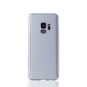 König Design Handyhülle Samsung Galaxy S9, Samsung Galaxy S9 Handyhülle 360 Grad Schutz Full Cover Silber