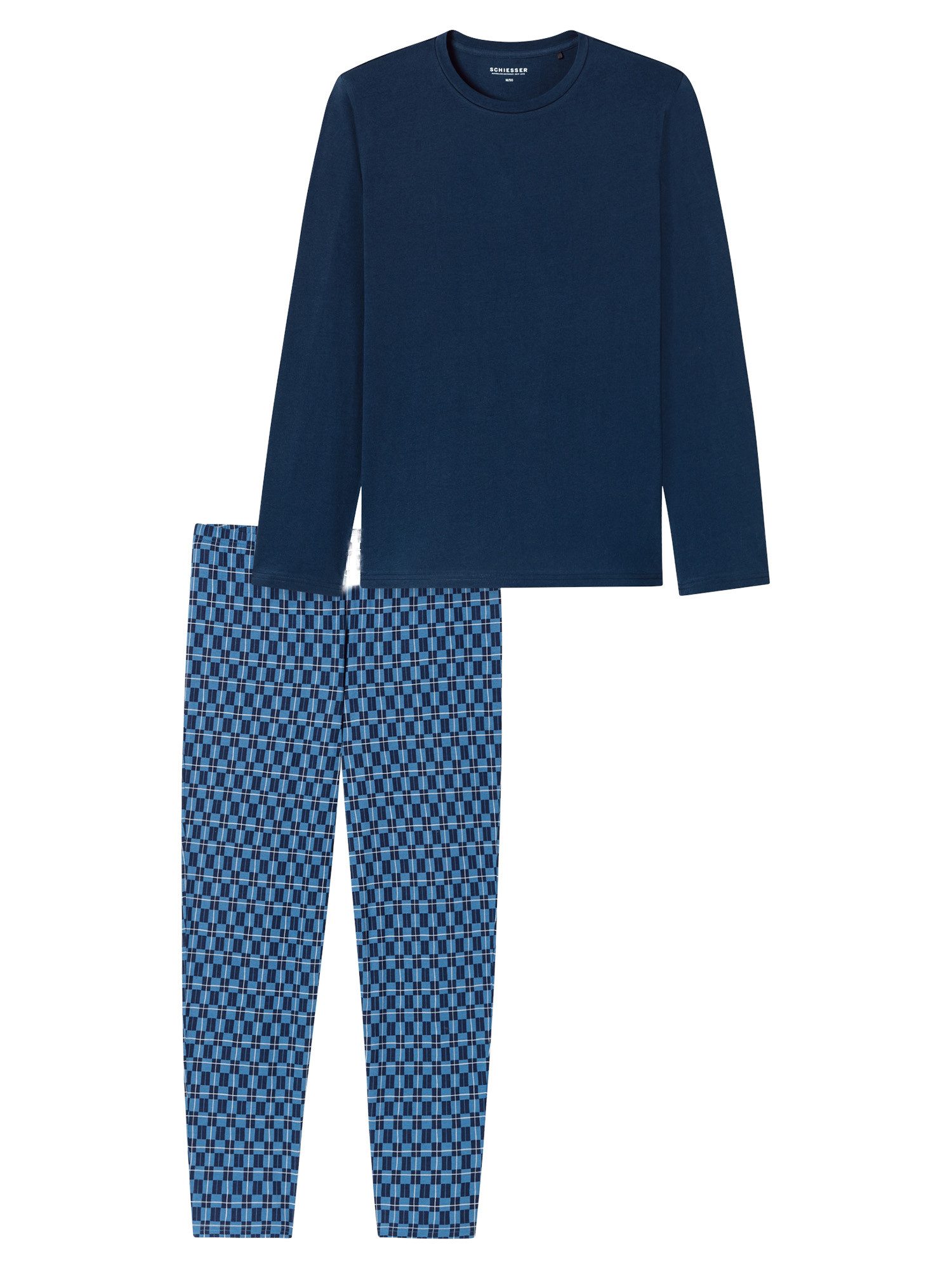 Schiesser Pyjama Casual Essentials (2 tlg) schlafanzug schlafmode bequem günstig online kaufen