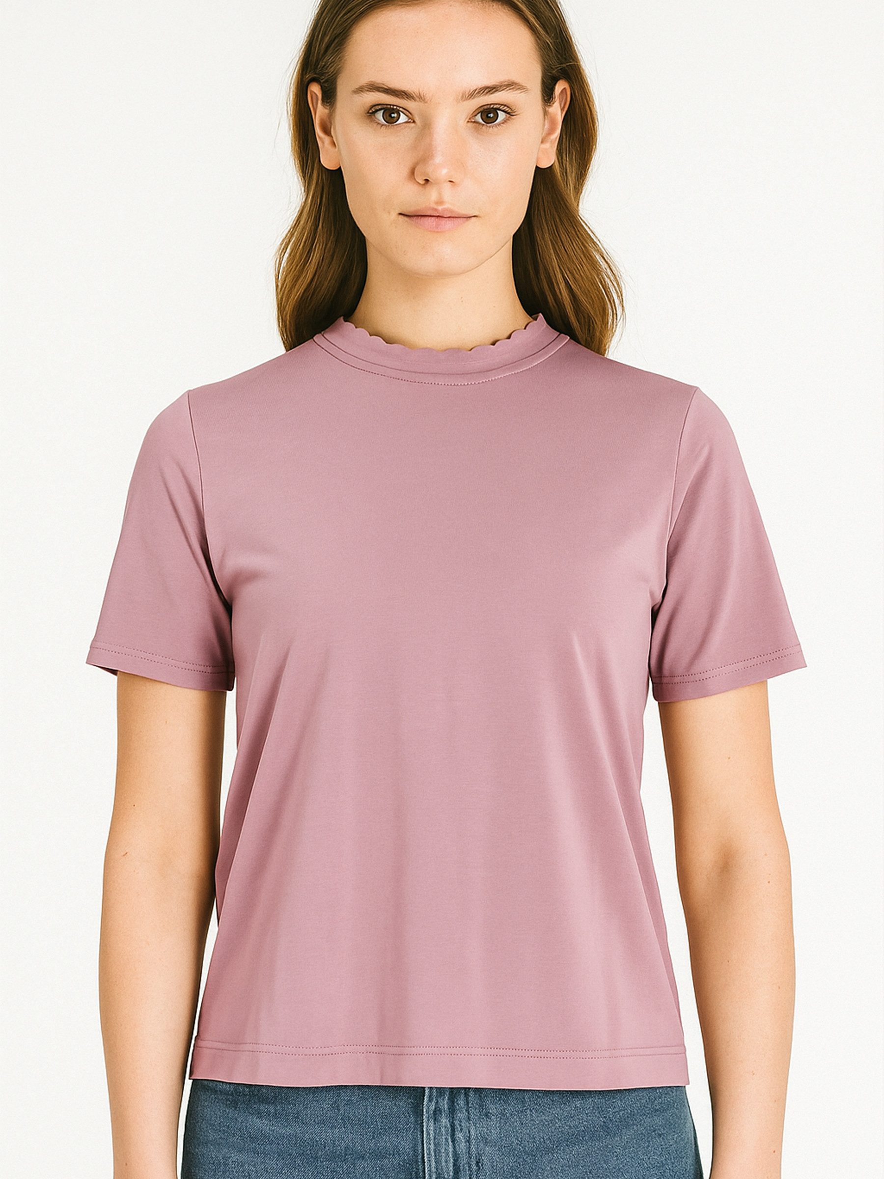 Vila T-Shirt Klassisches Kurzarm-Design mit Rundhalsausschnitt günstig online kaufen