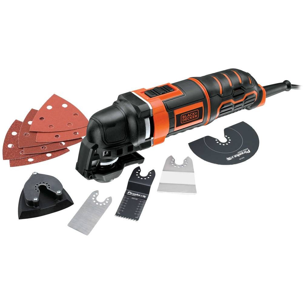 Black + Decker Elektro-Multifunktionswerkzeug Multifunktionswerkzeug MT300KA-QS, mit Zubehör, inkl. Koffer
