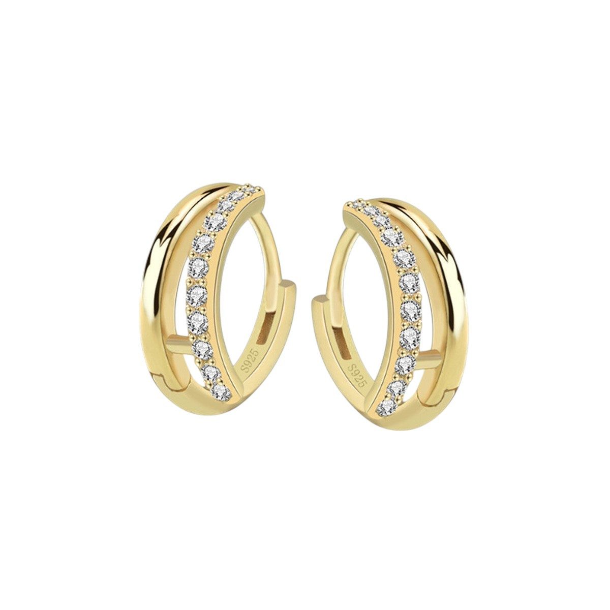 KARMA Paar Creolen Gold Sterling Silber günstig online kaufen