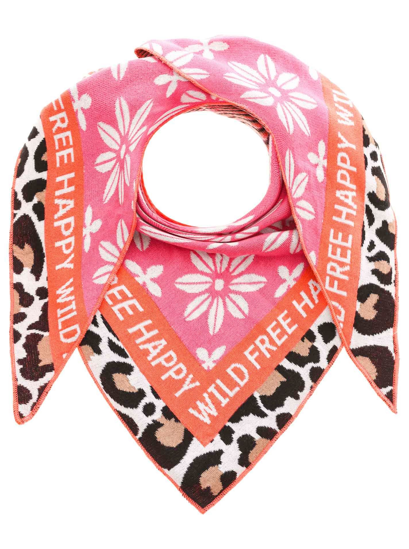 Zwillingsherz Dreieckstuch "Blumen & Leo", Eyecatcher Tuch, Mustermix: Leom günstig online kaufen