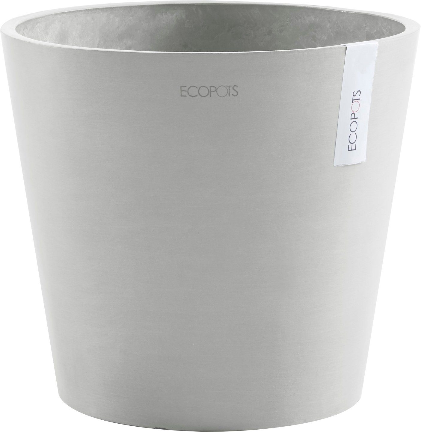 ECOPOTS Blumentopf AMSTERDAM White Gre, BxTxH: 30x30x26 cm, mit Wasserreservoir | Pflanzkübel