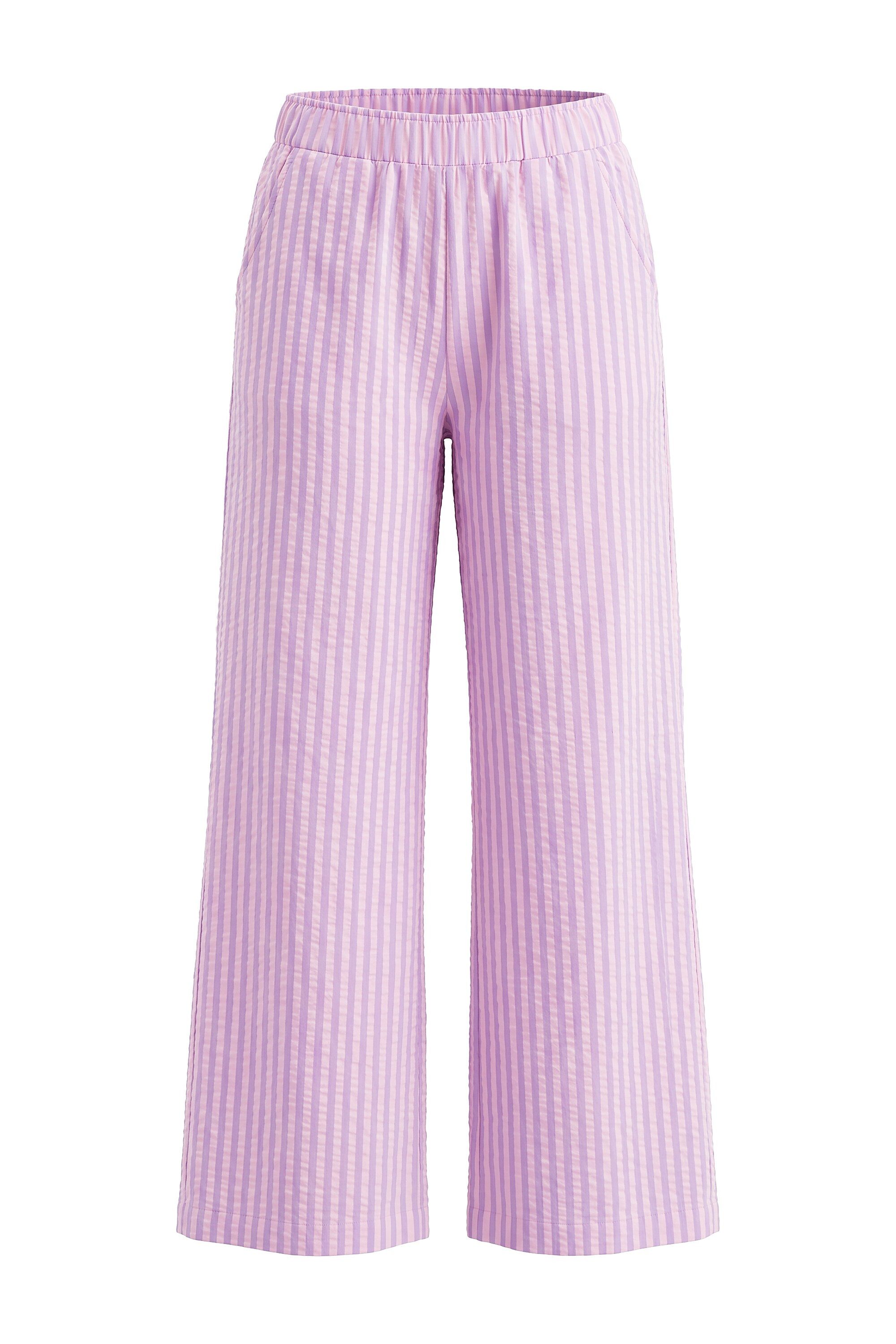 Studio Untold Schlupfhose Hose wide Legs Seersucker Streifen