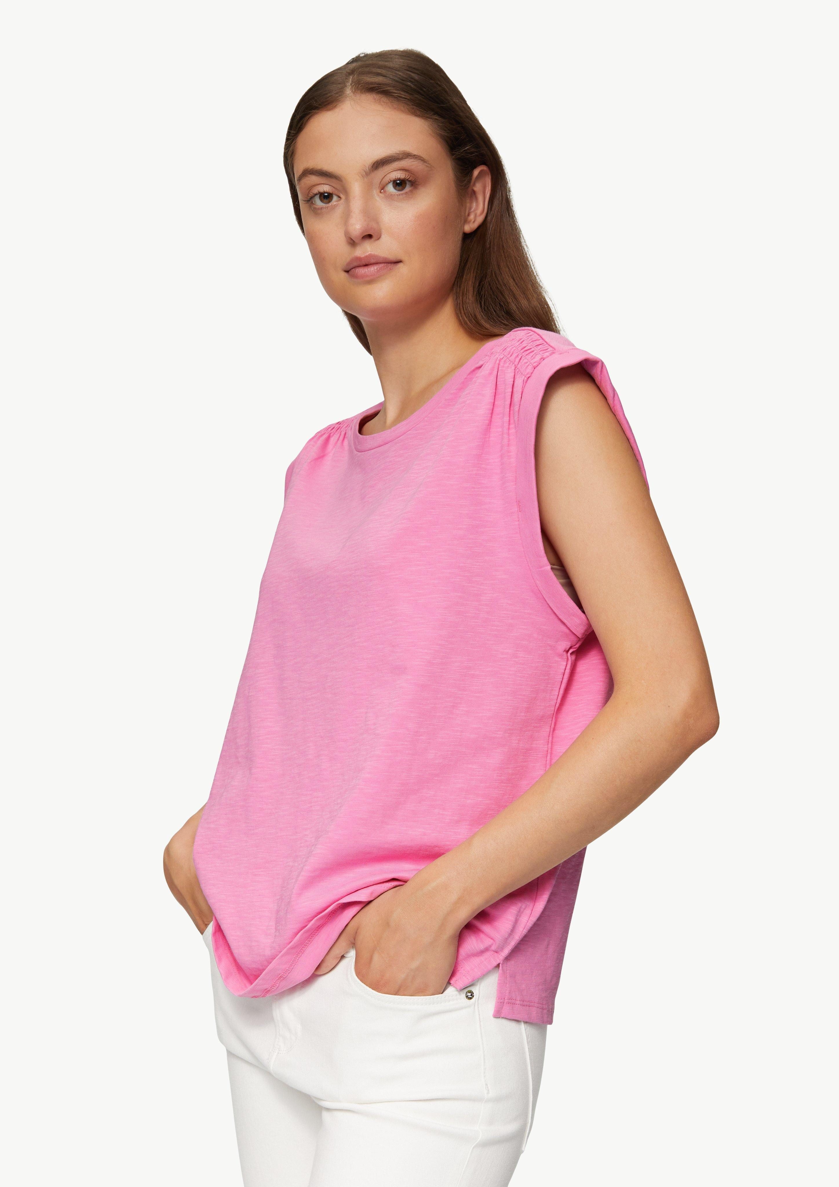 s.Oliver Shirttop Ärmelloses Flammgarnshirt mit Smok-Details günstig online kaufen