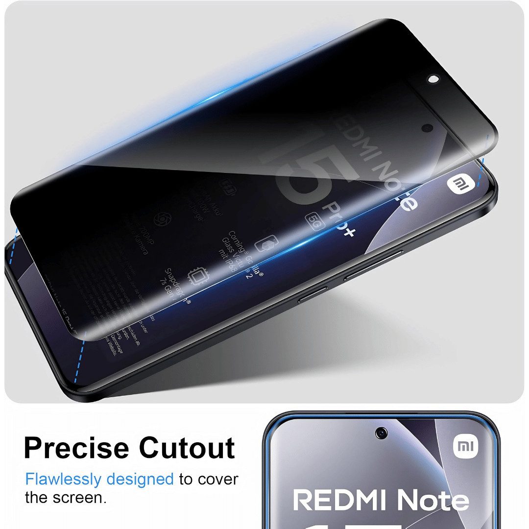 SmartUP Displayschutzglas für Xiaomi Redmi Note 15 Pro Plus Display AntiSpy Privacy Blickschutz für Xiaomi Redmi Note 15 Pro Plus, Blickschutz, Anti-Spy – Bild 3 von 5
