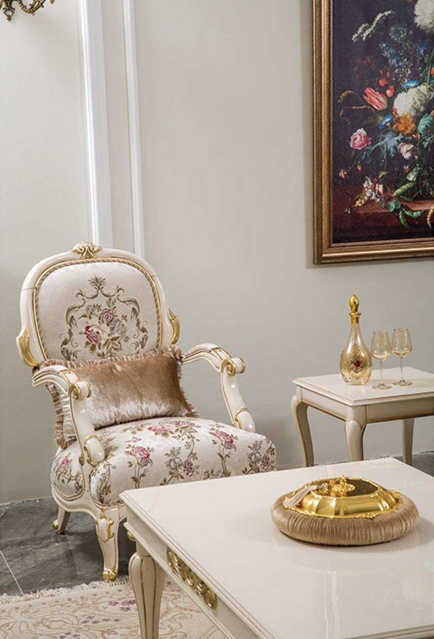 JVmoebel Sessel, Sessel 1 Sitzer Sofas Stoff Wohnzimmer Textil Luxus Möbel Einsitzer
