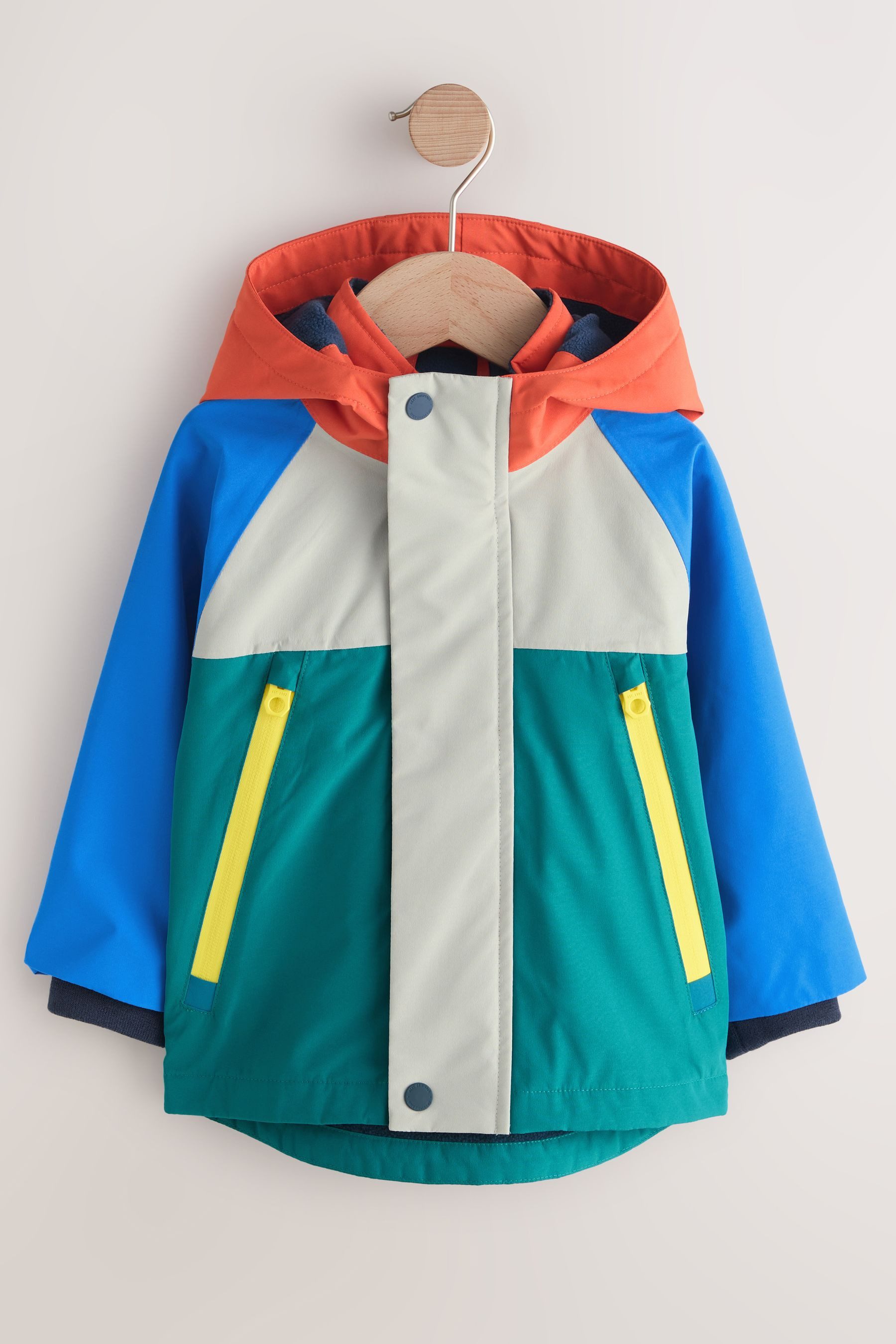 Next Funktionsmantel Wasserabweisender Anorak mit Fleecefutter (1-tlg)