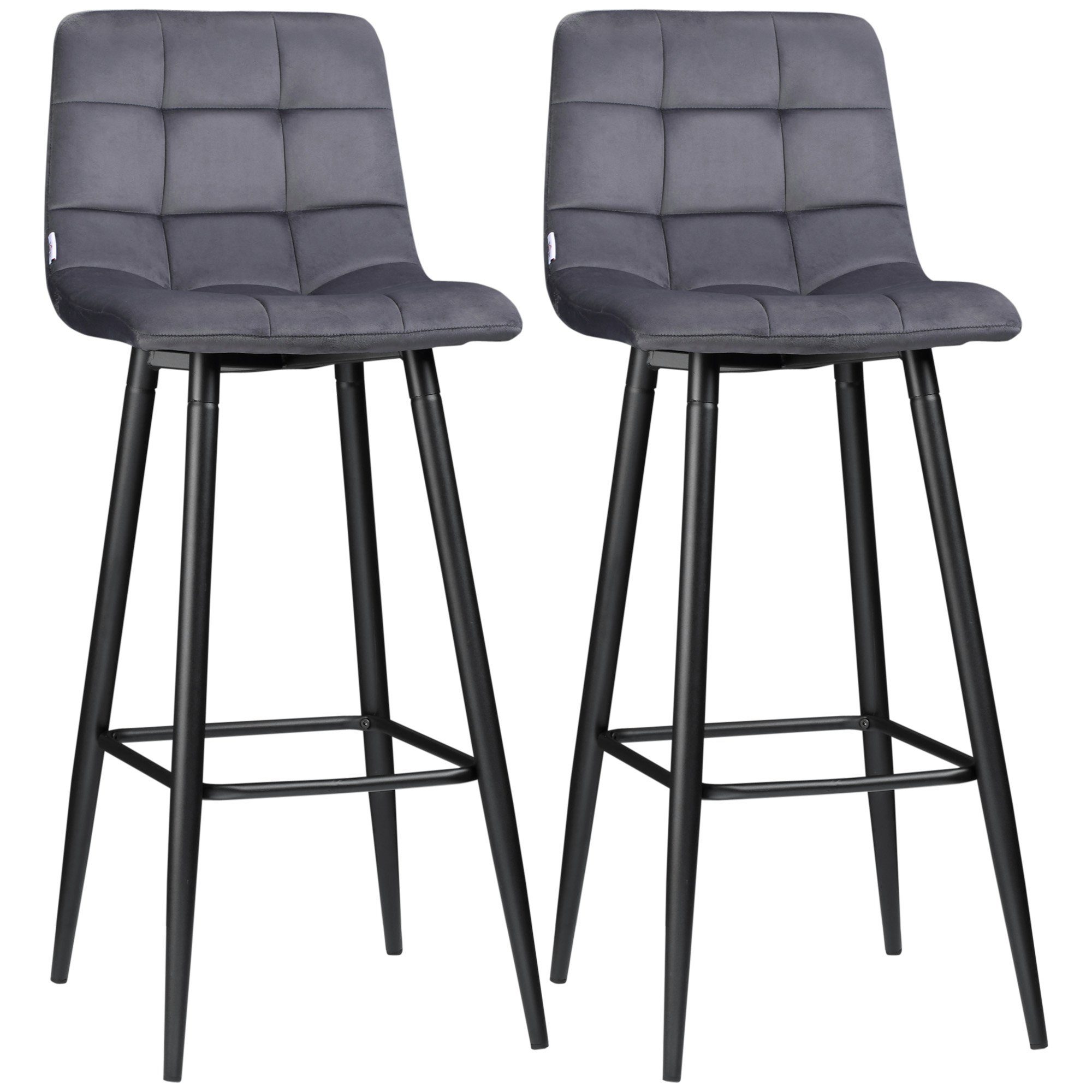 HOMCOM Barhocker Bistrohocker mit Fußstütze (Tresenhocker-Set, günstig online kaufen