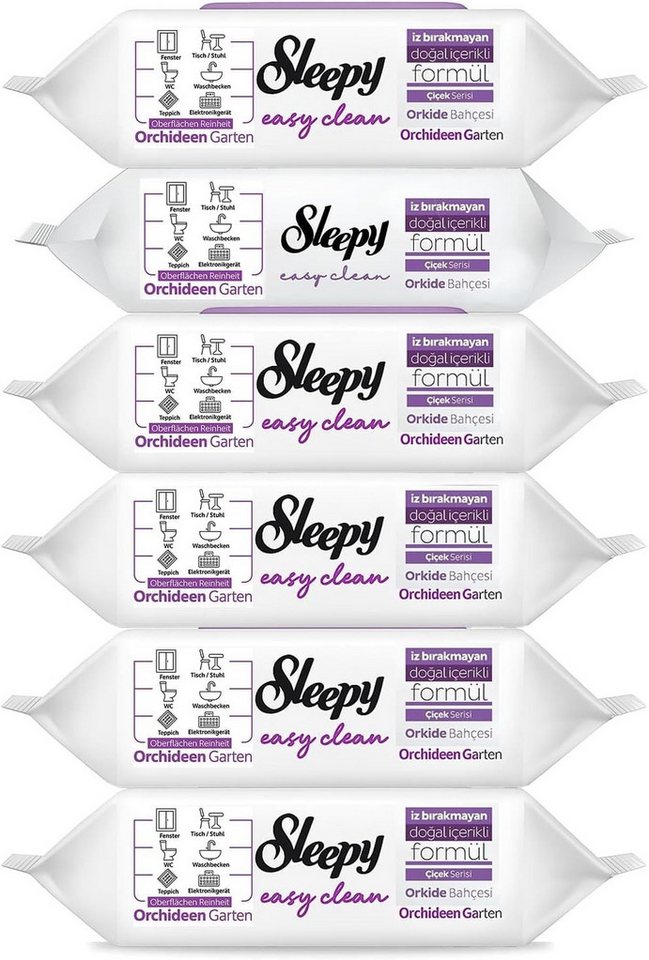 Uzman Sleepy Easy Clean im Set Reinigungstücher Feuchttücher Reinigung Reinigungstücher (Fusselfrei – hinterlässt keine Rückstände, Reißfest, Saugstark)