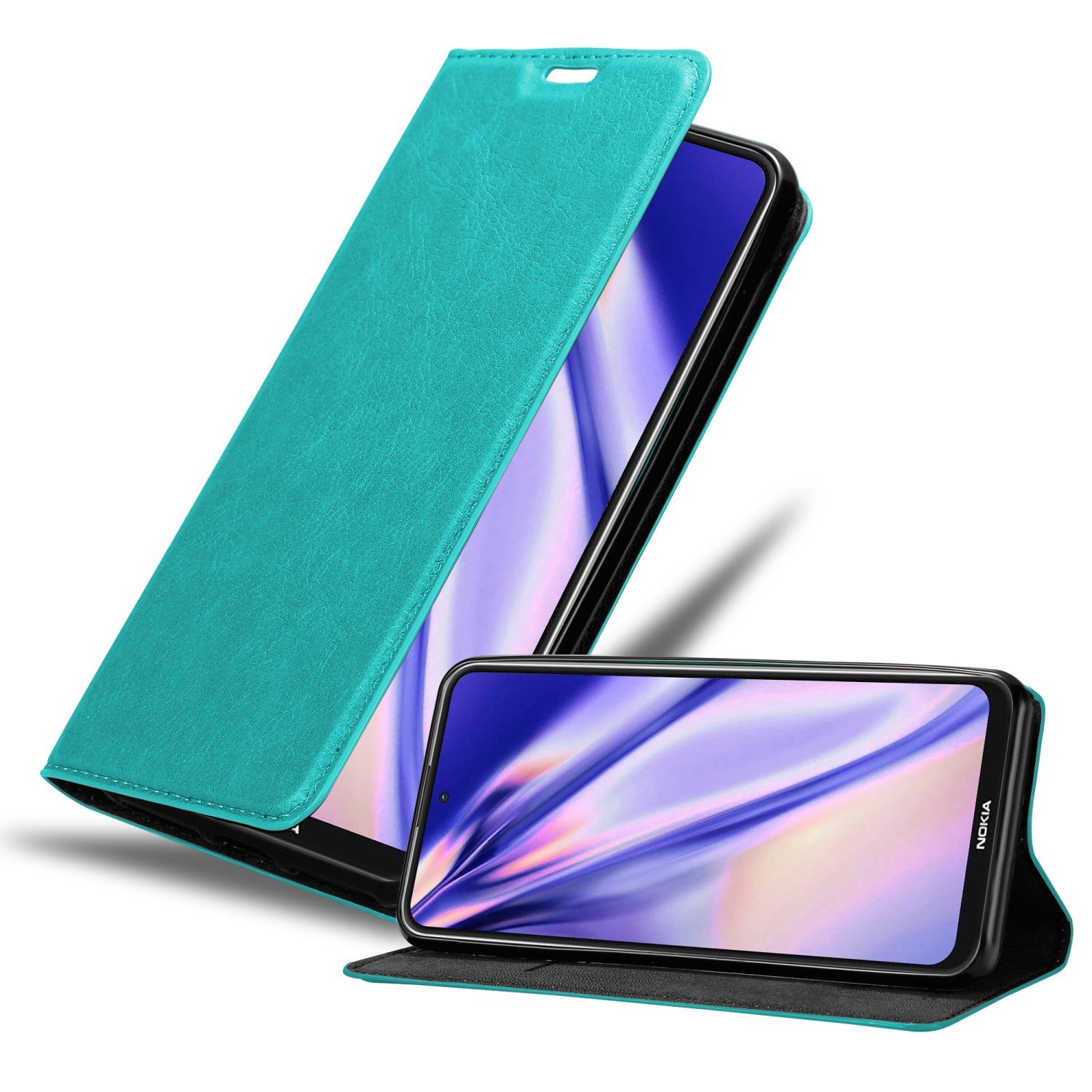 Cadorabo Handyhülle für Nokia X10 / X20 Hülle Nokia X10 / X20, Hülle Schutzhülle mit Standfunktion, Magnetverschluss und Kartenfach