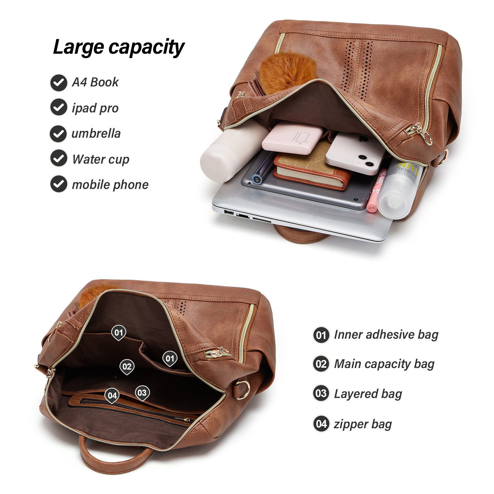 RWEUOQ Rucksack Lederrucksäcke Freizeitrucksack Reiserucksack Mit günstig online kaufen
