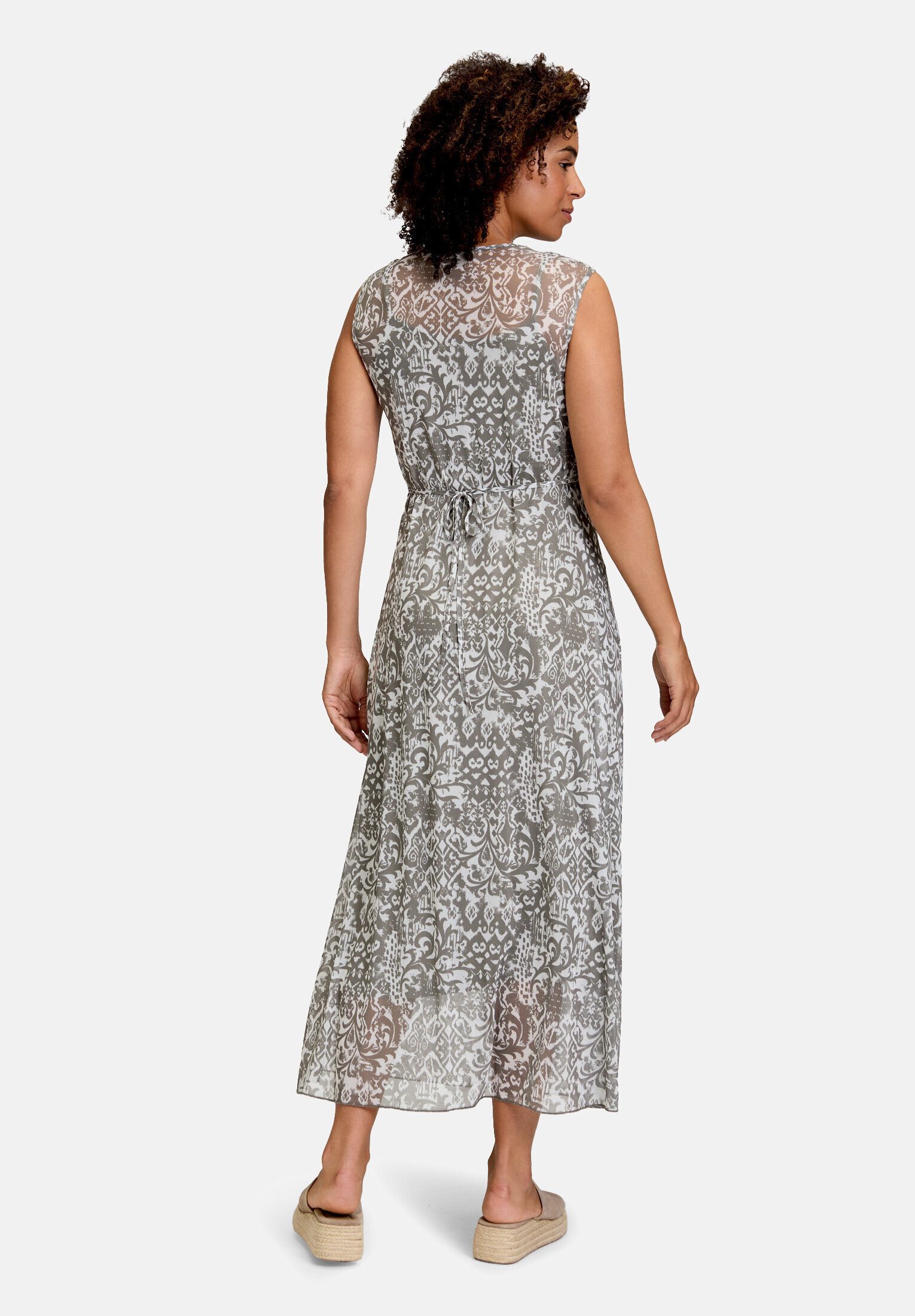 Cartoon Midikleid Damen ohne Arm Druck