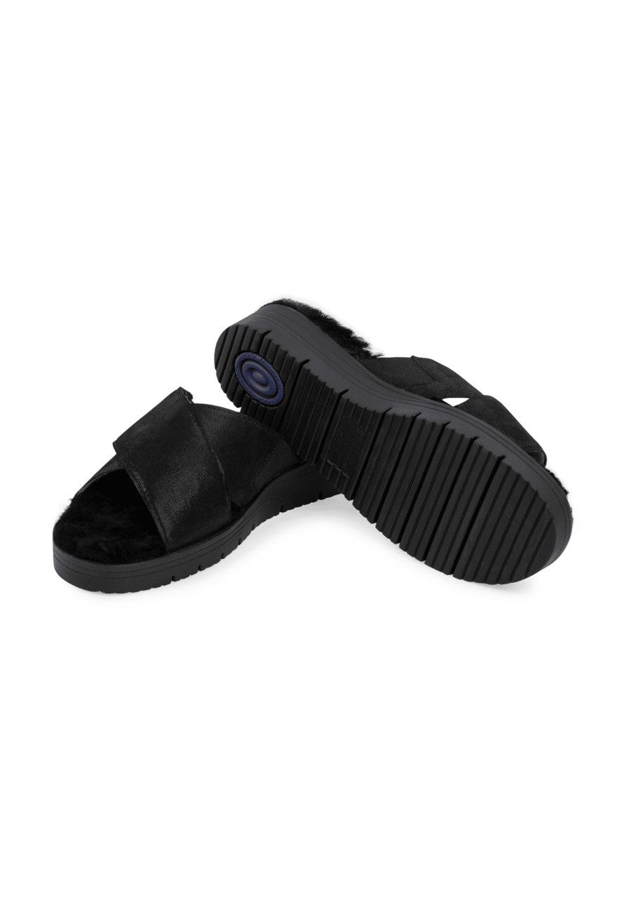 vitaform Damen Pantoletten Samtziegenleder Pantolette