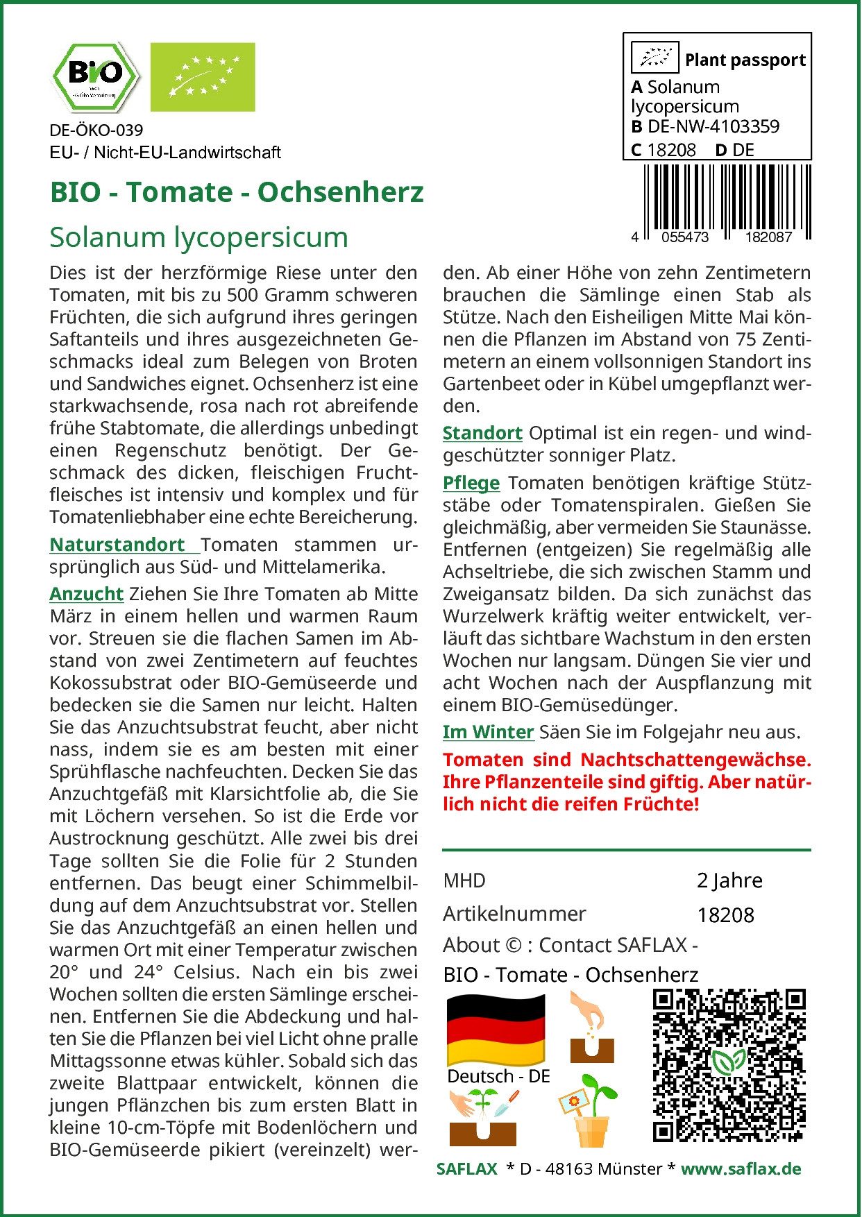SAFLAX Gemüsesamen SAFLAX - Samen - günstig online kaufen