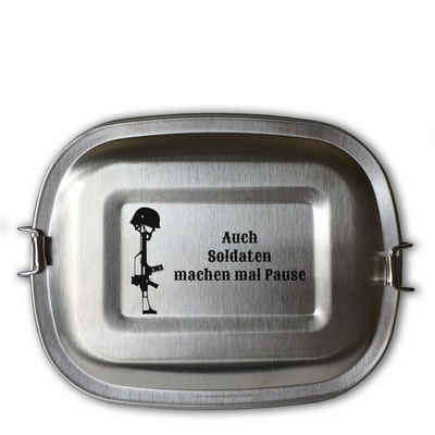 Lasernauten Lunchbox Lunchbox Edelstahl mit Gravur G36 Gewehr und Spruch Soldaten Geschenk, Große Dose (ca. 1000ml)
