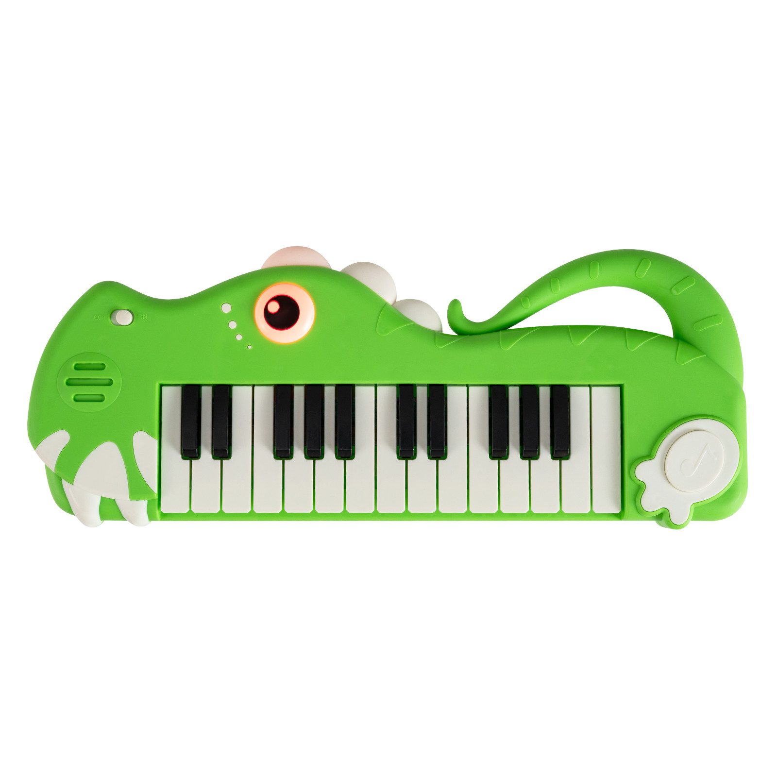 COSTWAY Spielzeug-Musikinstrument, 25-Tasten Kinder-Digitalpiano mit eingebauter Musik & Licht